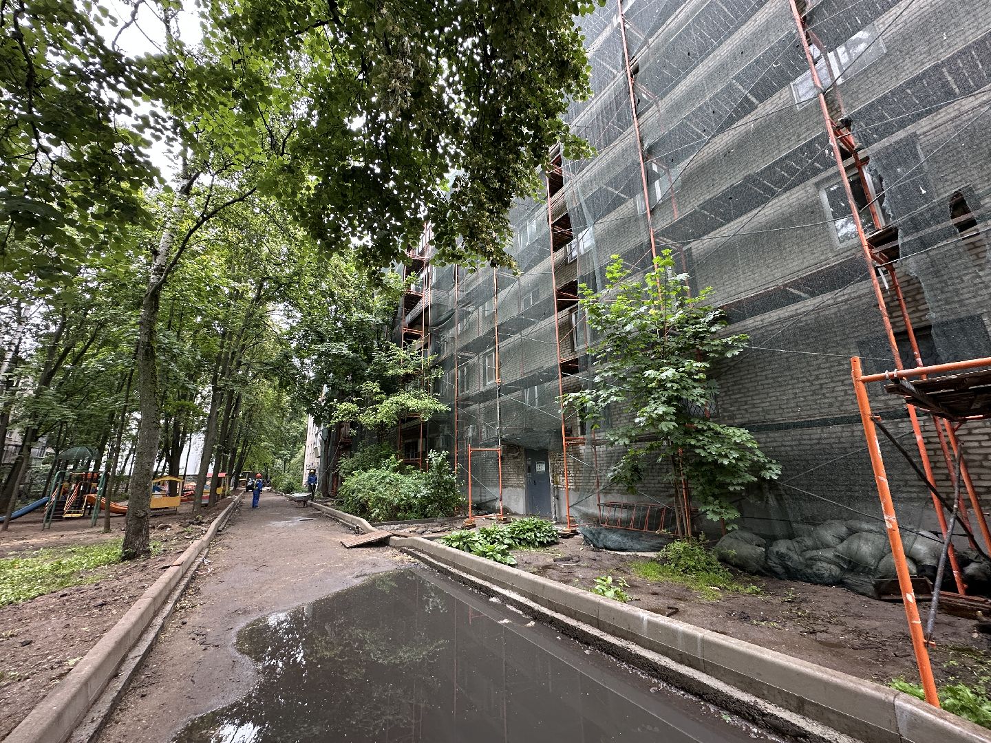 капитальный  ремонт, пушкино,  фасад дома, кровельные работы,