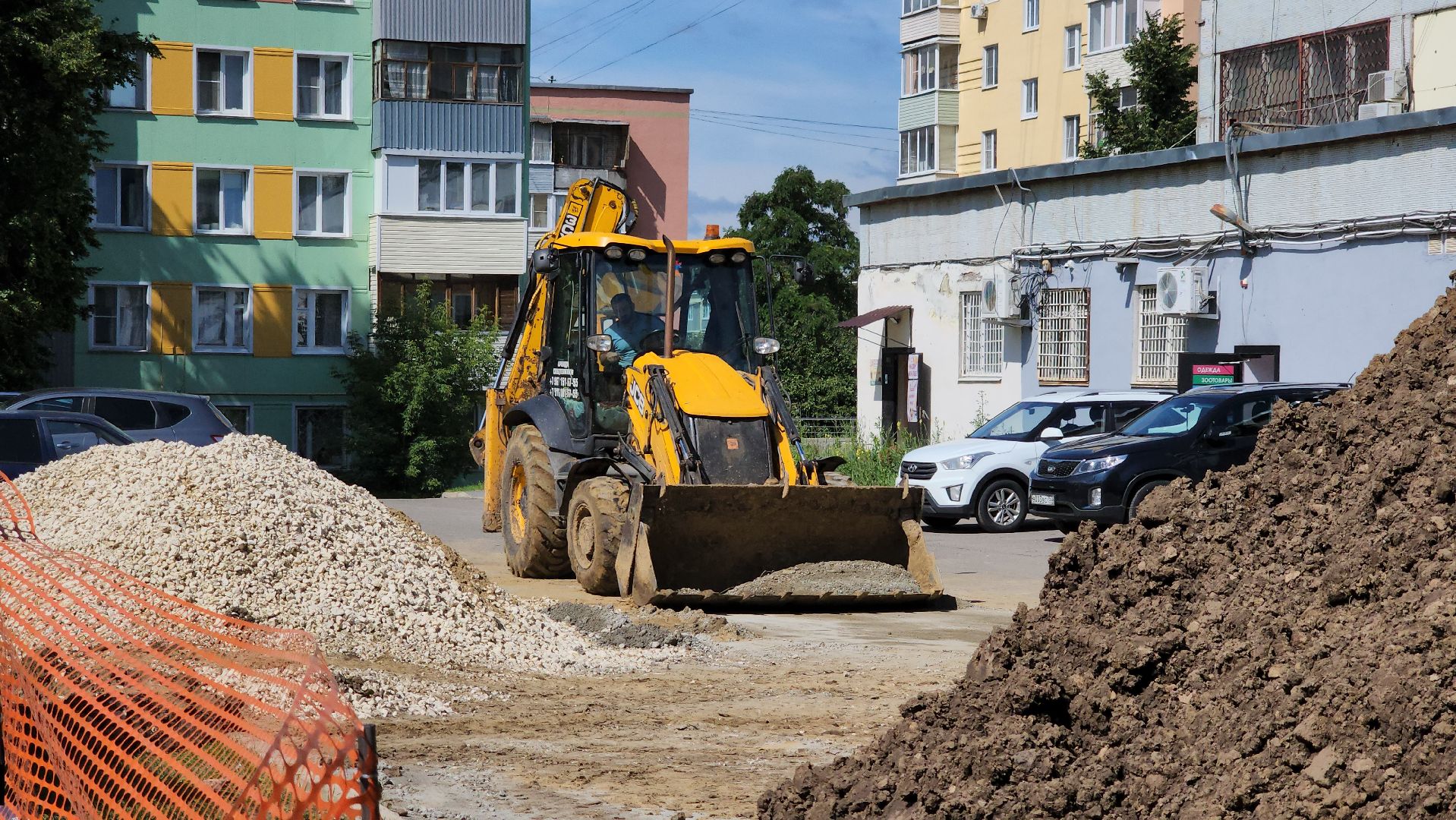 кашира, детская  площадка, игровой комплекс, благоустройство, земляные работы, бортовой камень, фундамент,