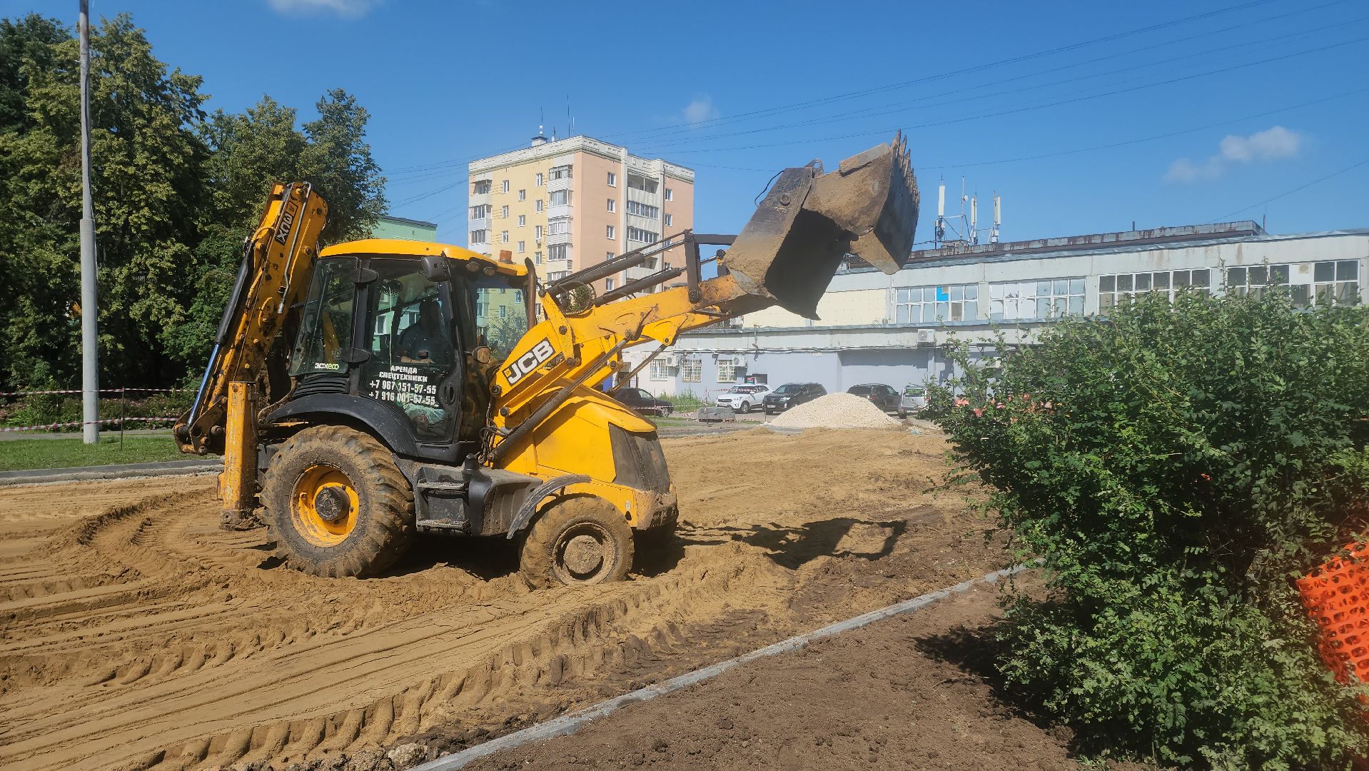 кашира, детская  площадка, игровой комплекс, благоустройство, земляные работы, бортовой камень, фундамент,