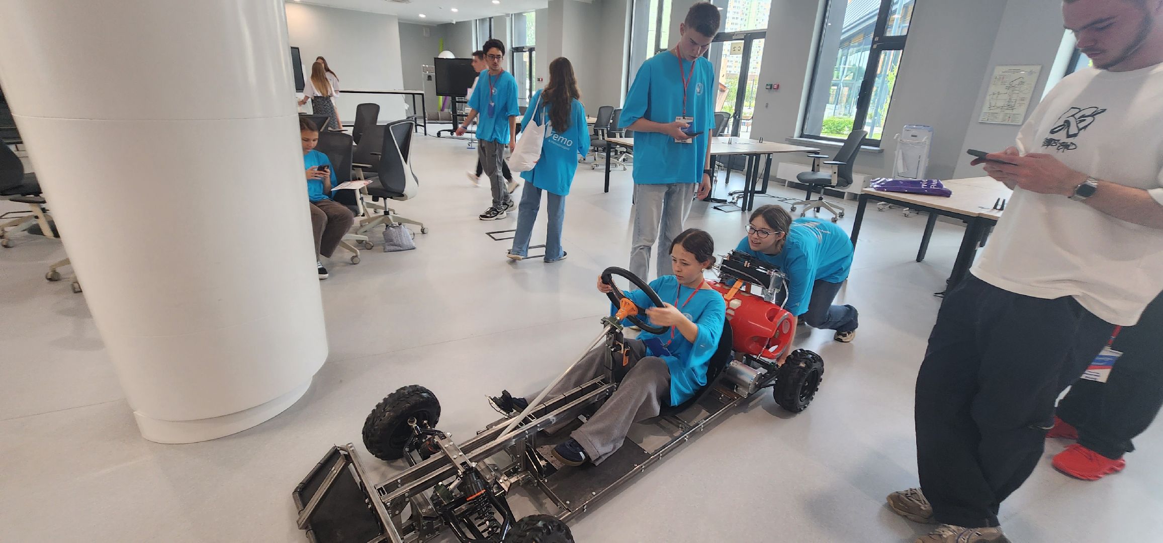 долгопрудный, технопарк физтех-лицея, проектная смена, юные инженеры, зарубежные гости, карт, автомобили на водороде,