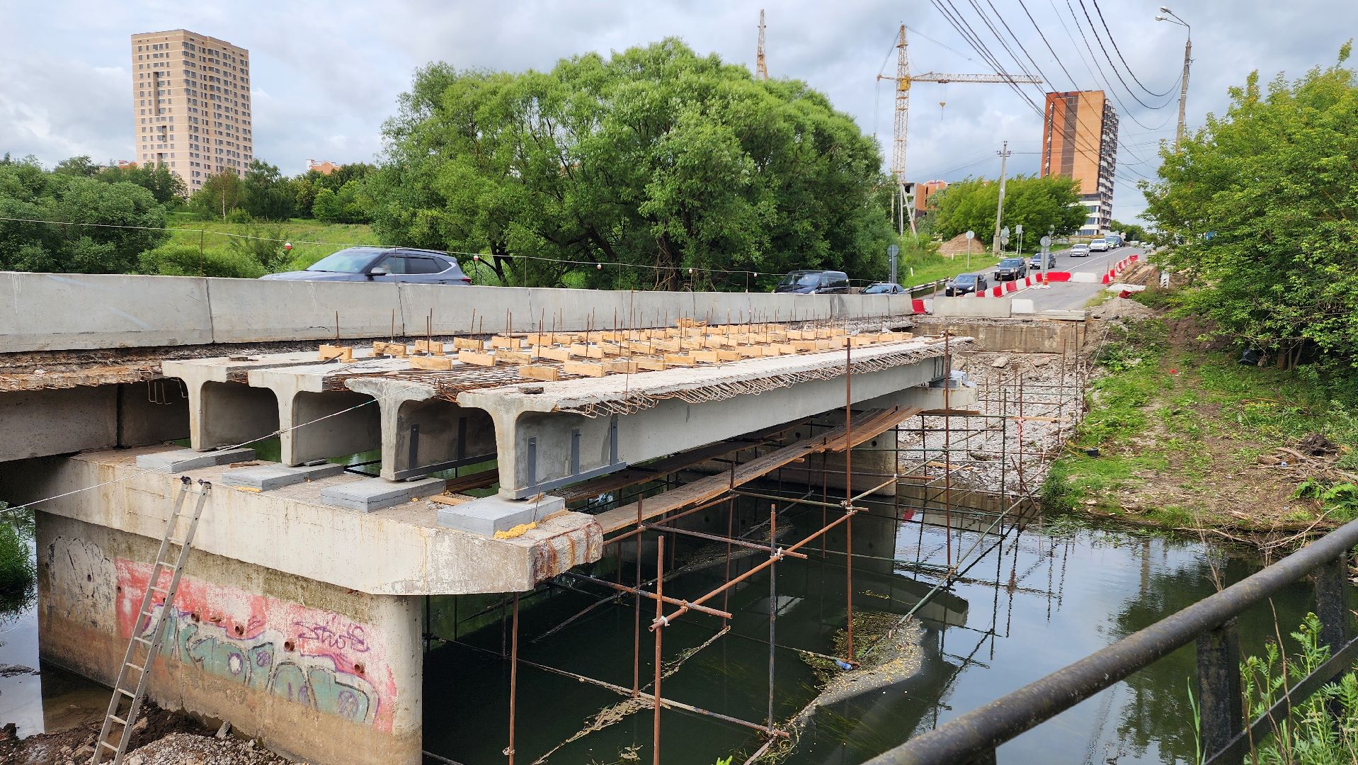 капремонт, мост, домодедово, рожайка, река рожайка, подмосковье ,