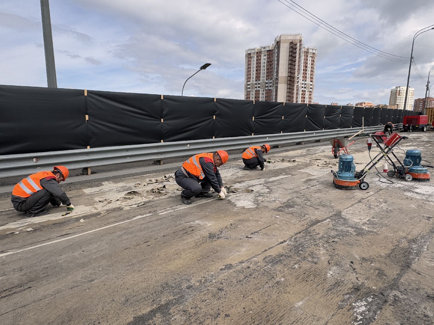 Одинцово, Ремонт эстакады в Одинцово, Дорожные службы,