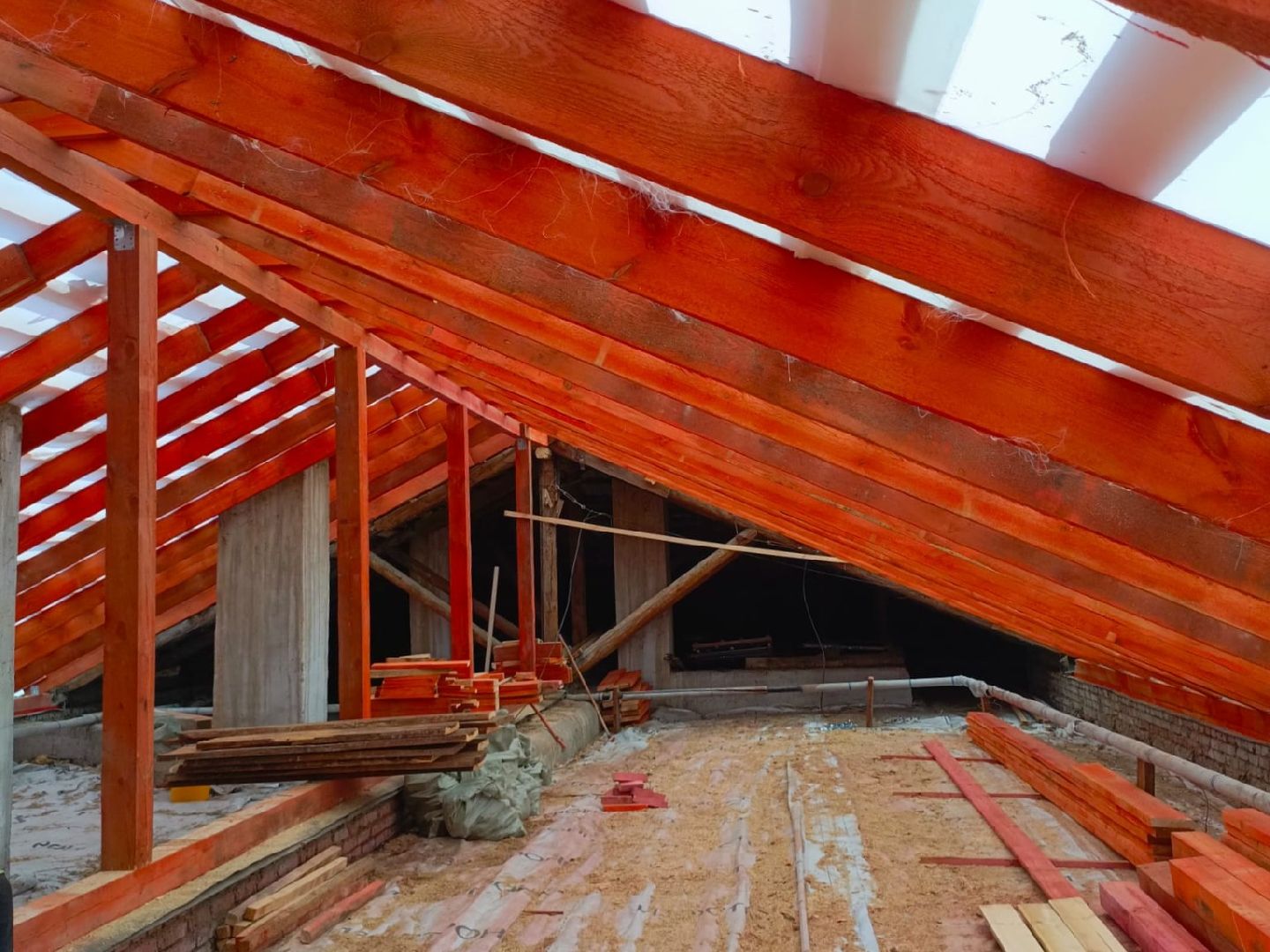 ремонт крыши ,