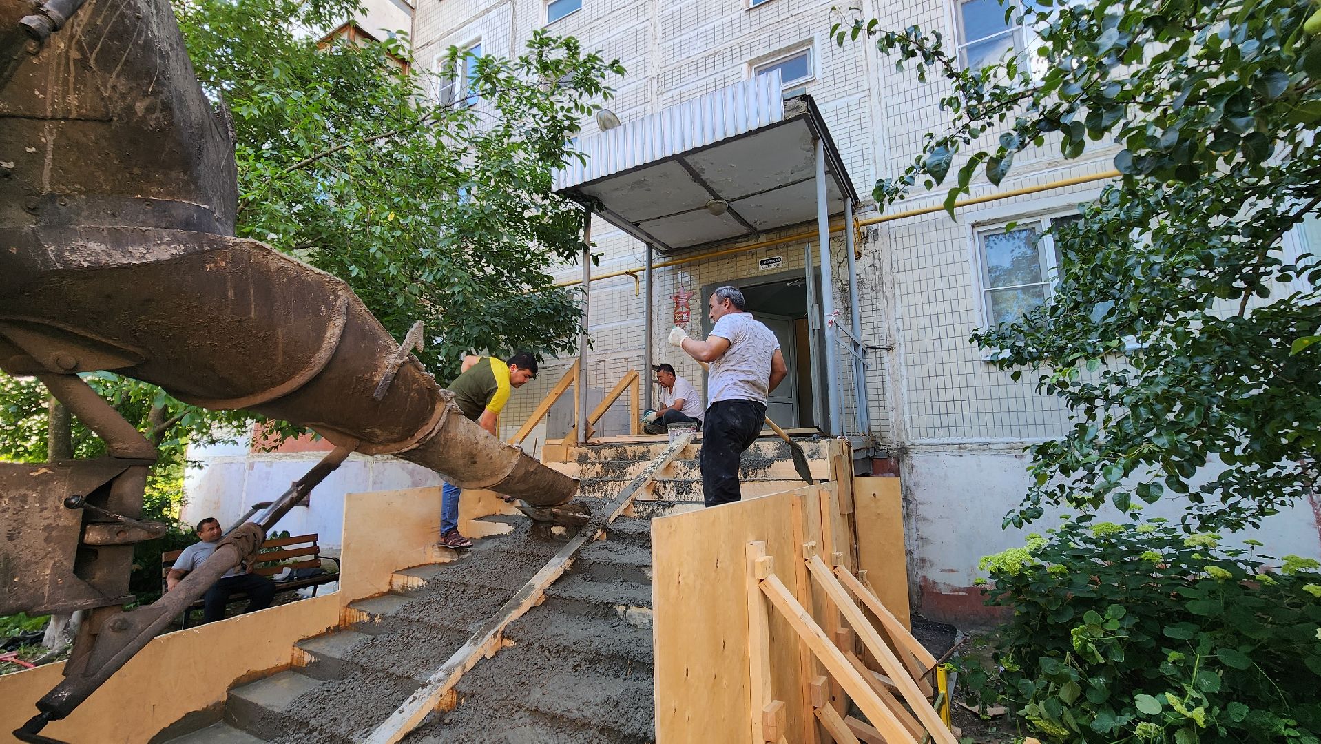 солнечногорск, улица военный городок, ремонт лестницы, ук выстрел,