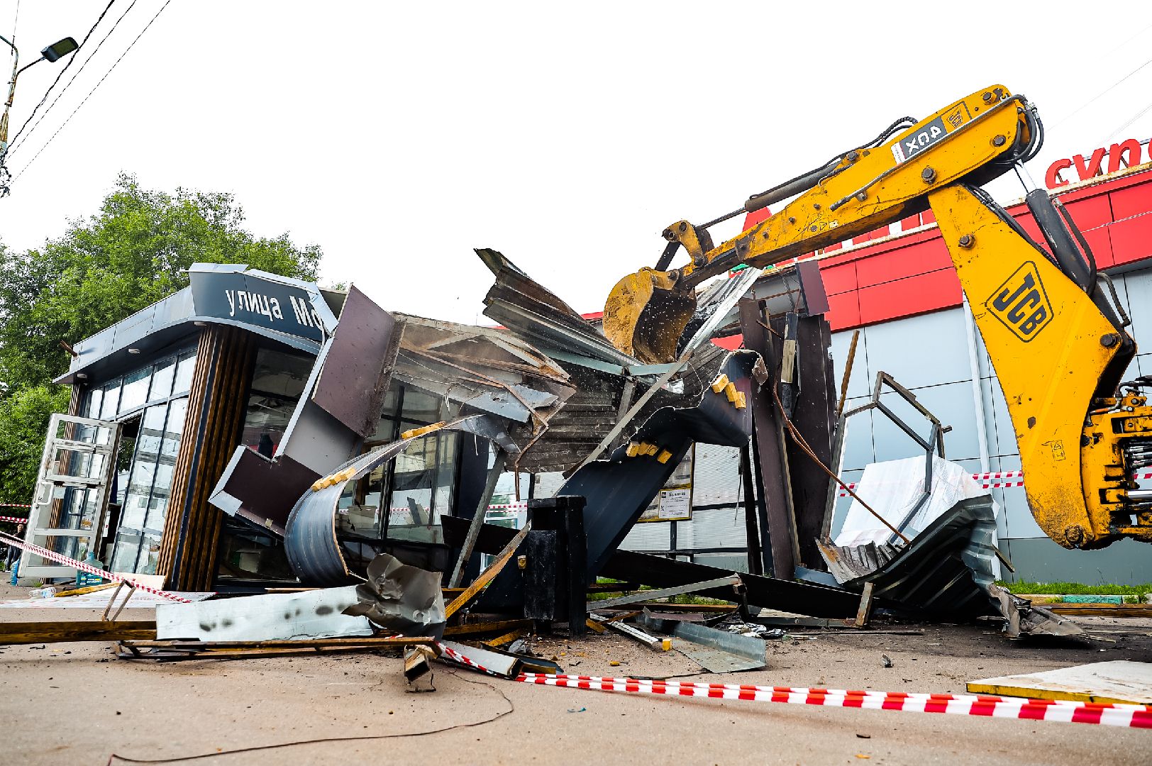 снос,  киоск, торговля,