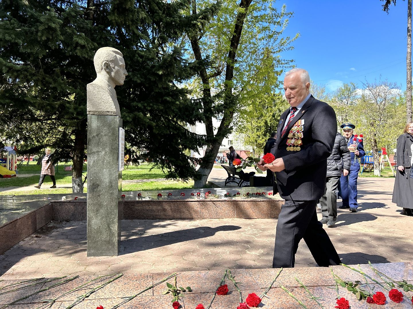 День победы, детский сад, возложение цветов