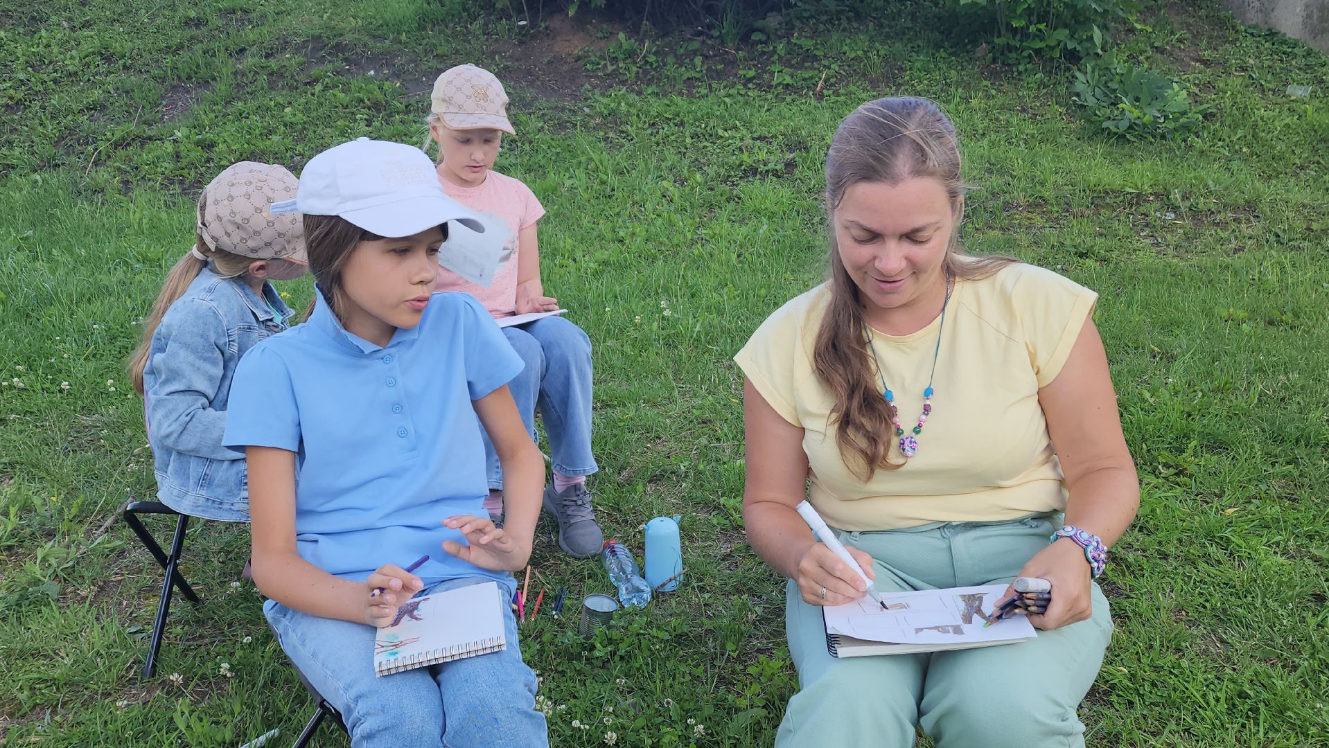 вертикалки, пушкино, пленэр, река, серебрянка,художница, центральная библиотека,мастер-класс,пейзаж,рисование,летний досуг,