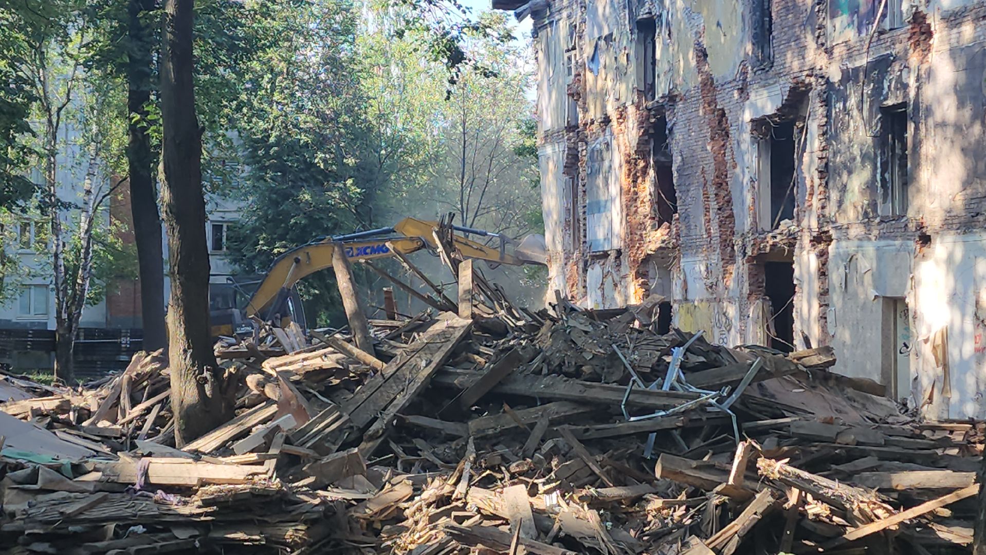 вертикалки, аварийное жилье, снос аварийного жилья, ветхий дом,пушкино, демонтаж здания,