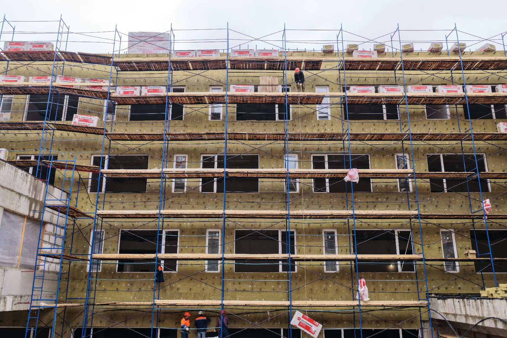 видео с коптера, пристройка к Немчиновскому лицею, лицей в одинцове