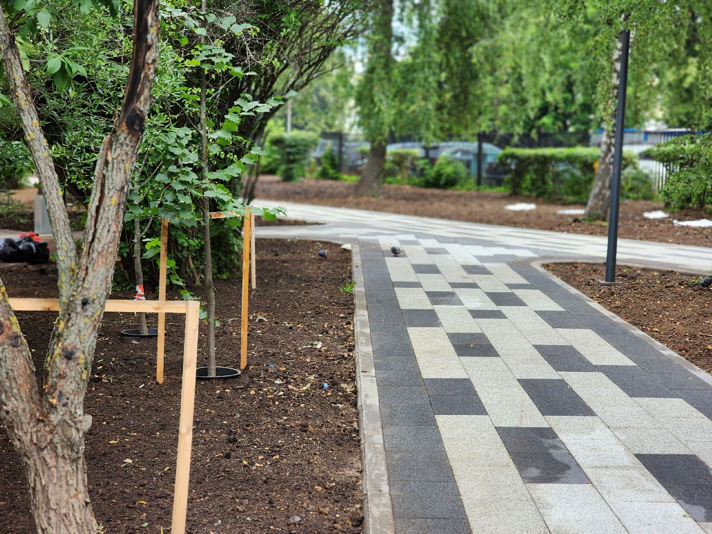 королёв, благоустройство, сквер у проходной ркк энергия, обновленный памятник ленину,