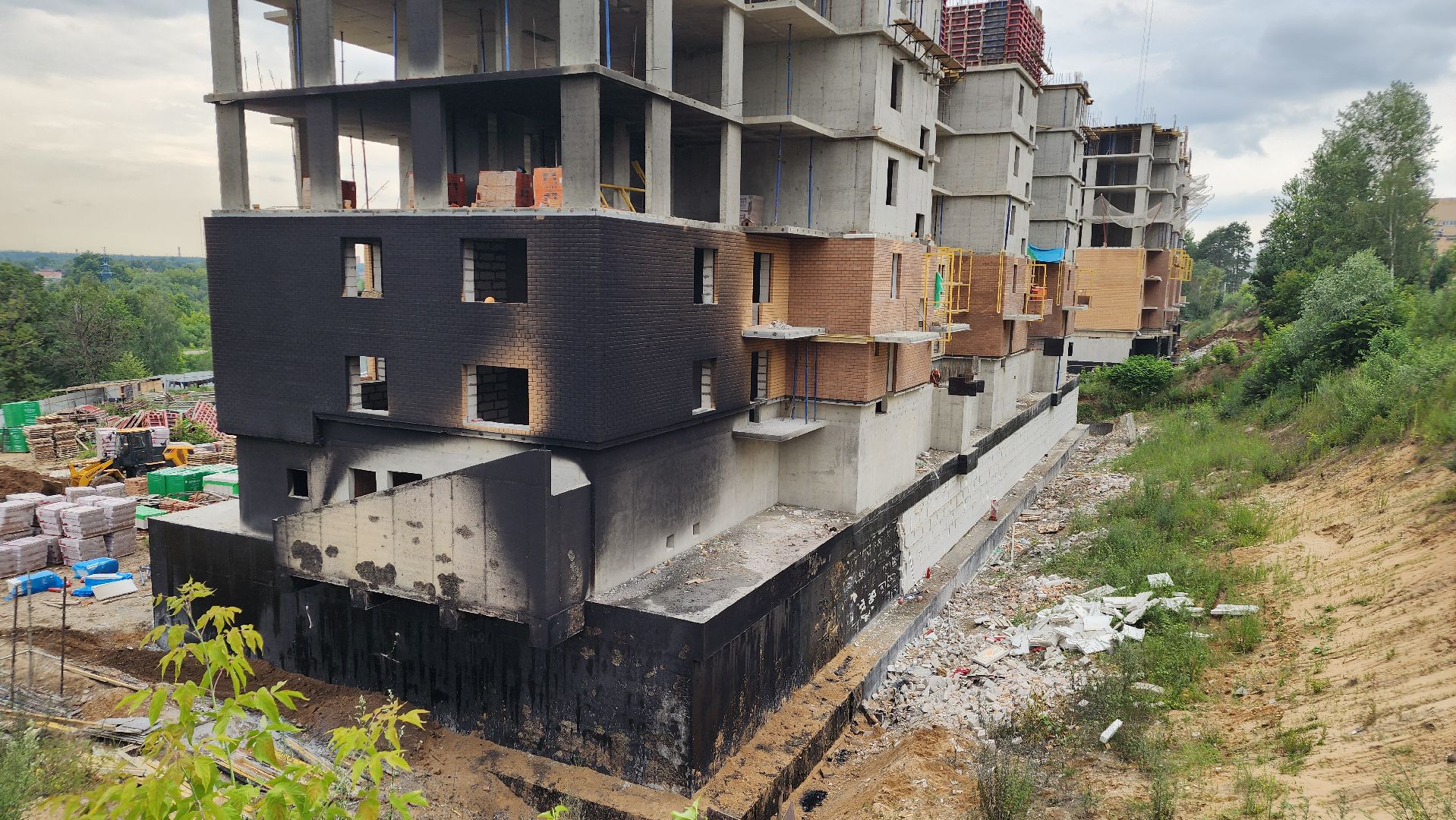 пожар, чп,  лосино-петровский, стройка,