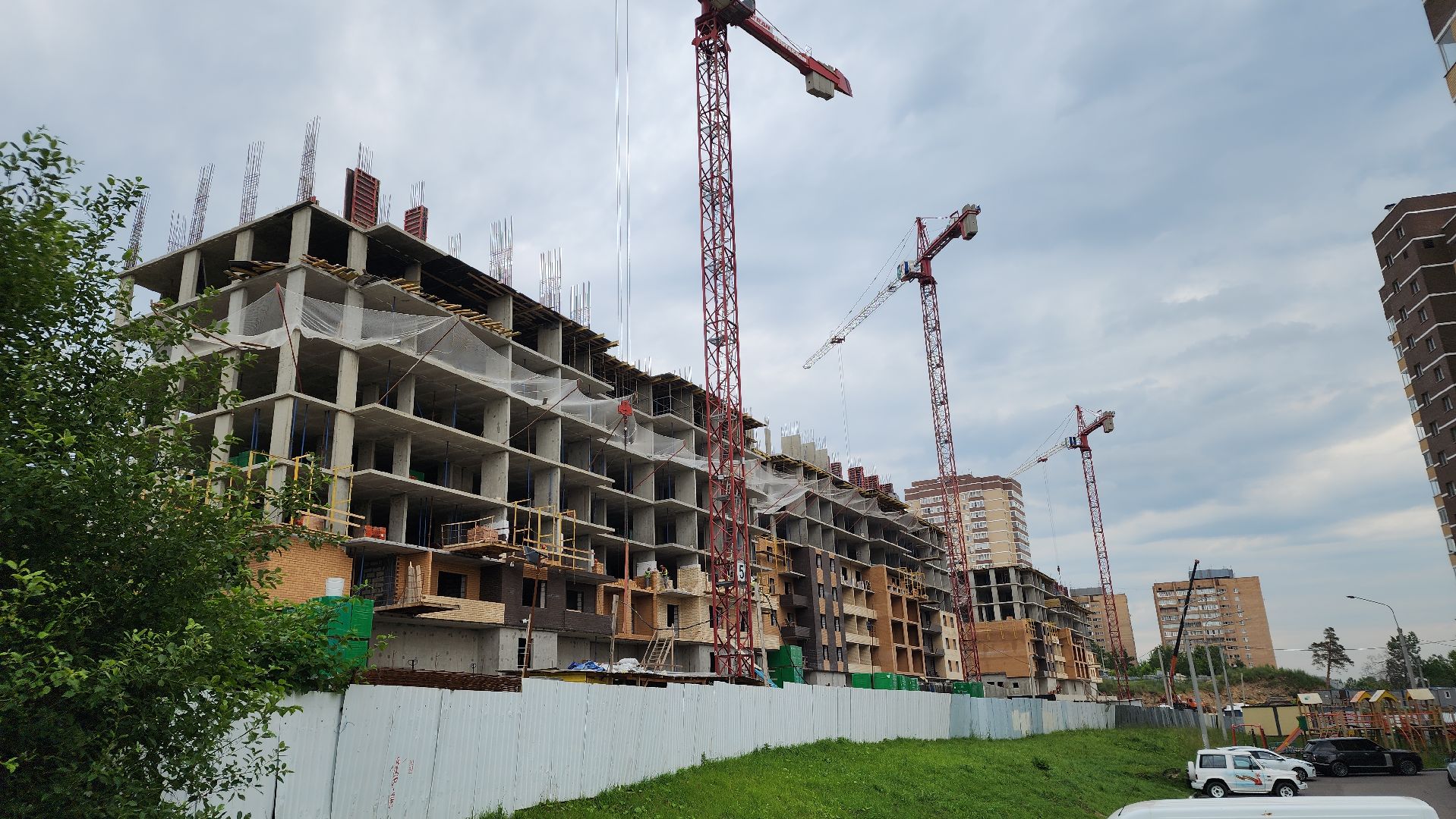 пожар, чп,  лосино-петровский, стройка,