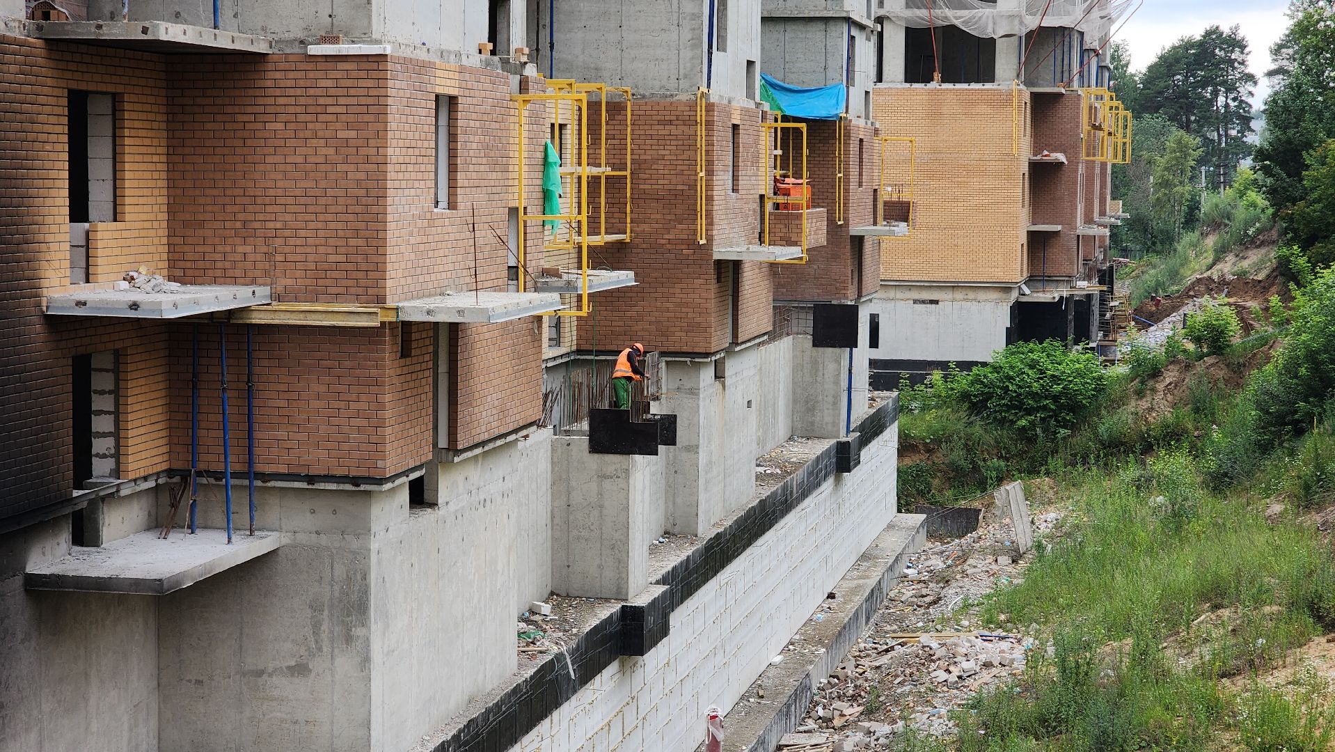 пожар, чп,  лосино-петровский, стройка,