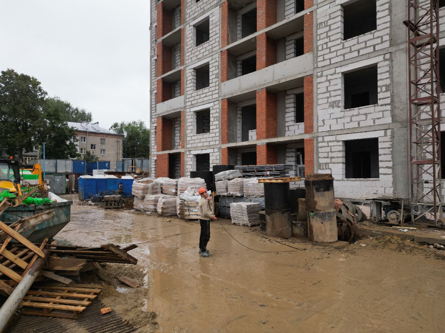 видео с коптера, дом для переселенцев подольск, переселение жителей из аварийного жилья,