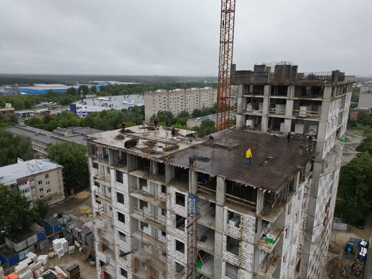 видео с коптера, дом для переселенцев подольск, переселение жителей из аварийного жилья,