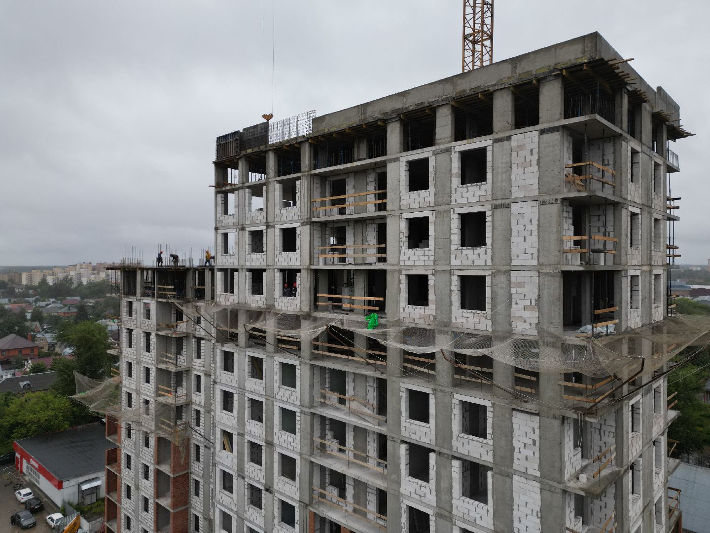 видео с коптера, дом для переселенцев подольск, переселение жителей из аварийного жилья,