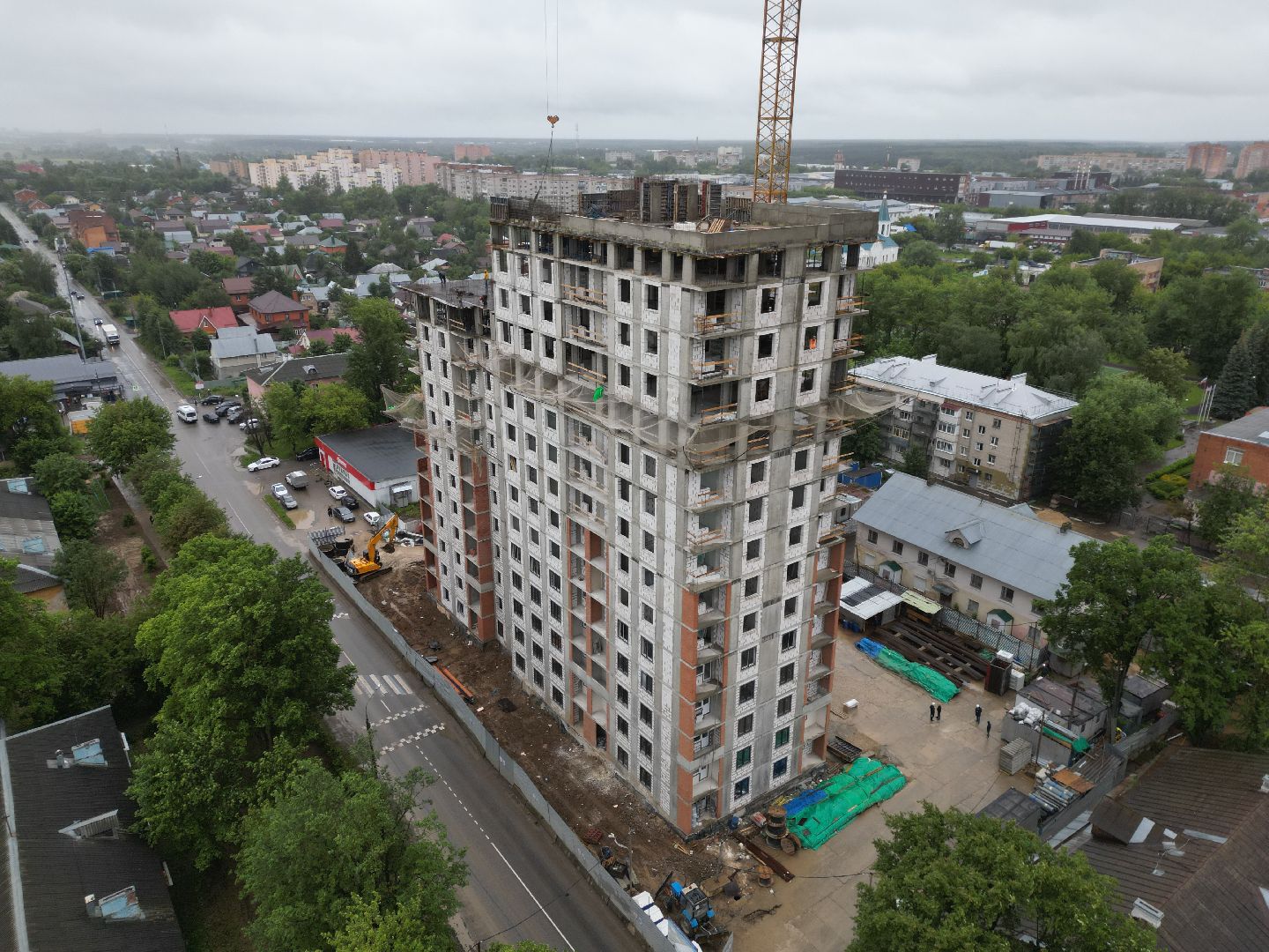 видео с коптера, дом для переселенцев подольск, переселение жителей из аварийного жилья,