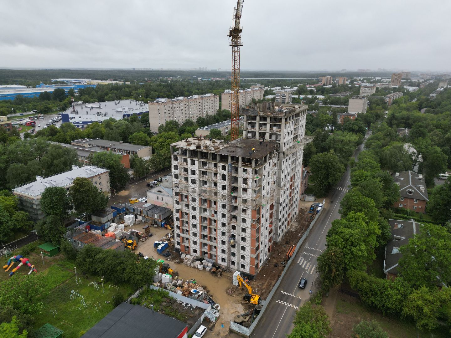 видео с коптера, дом для переселенцев подольск, переселение жителей из аварийного жилья,