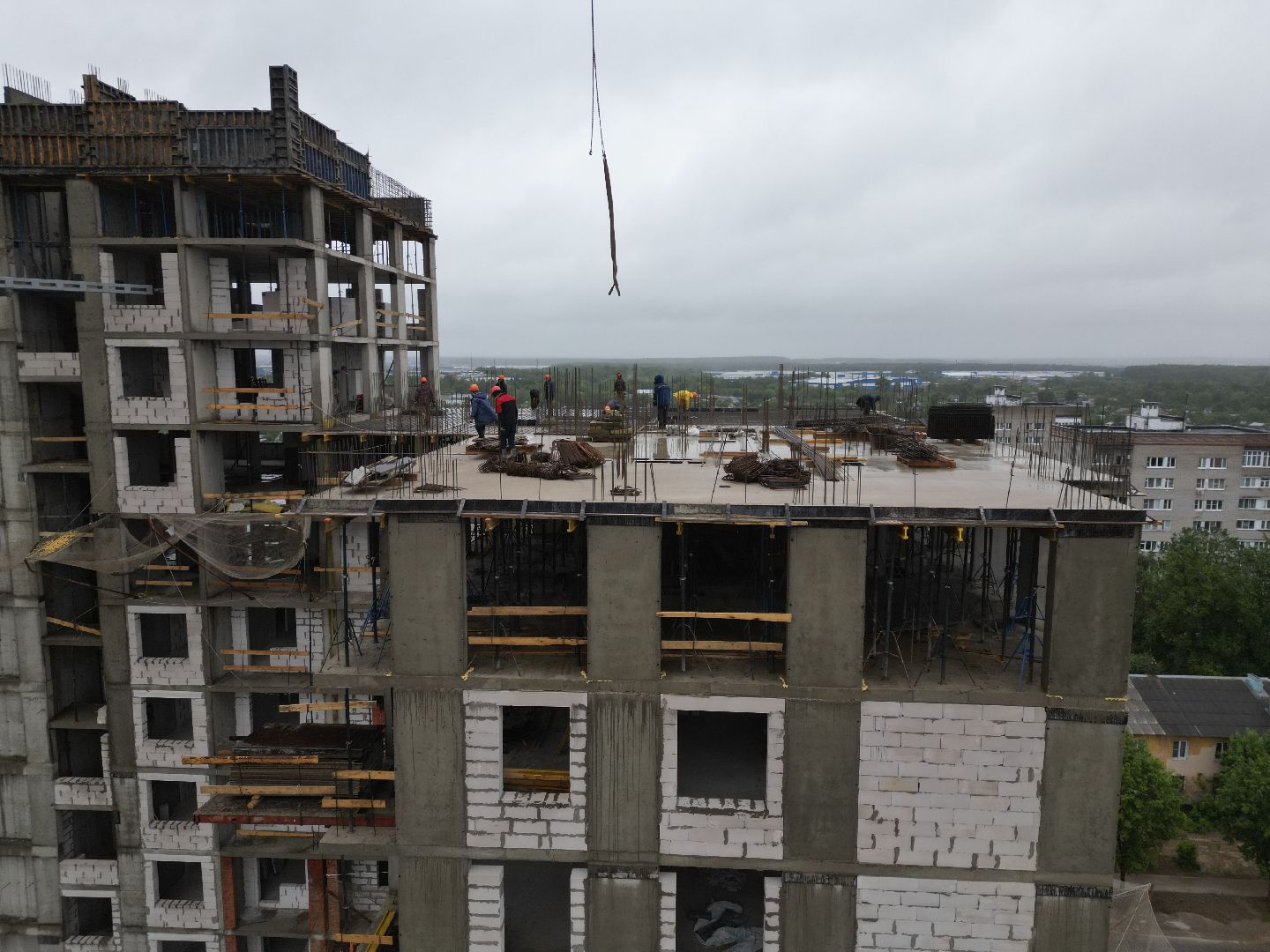 видео с коптера, дом для переселенцев подольск, переселение жителей из аварийного жилья,