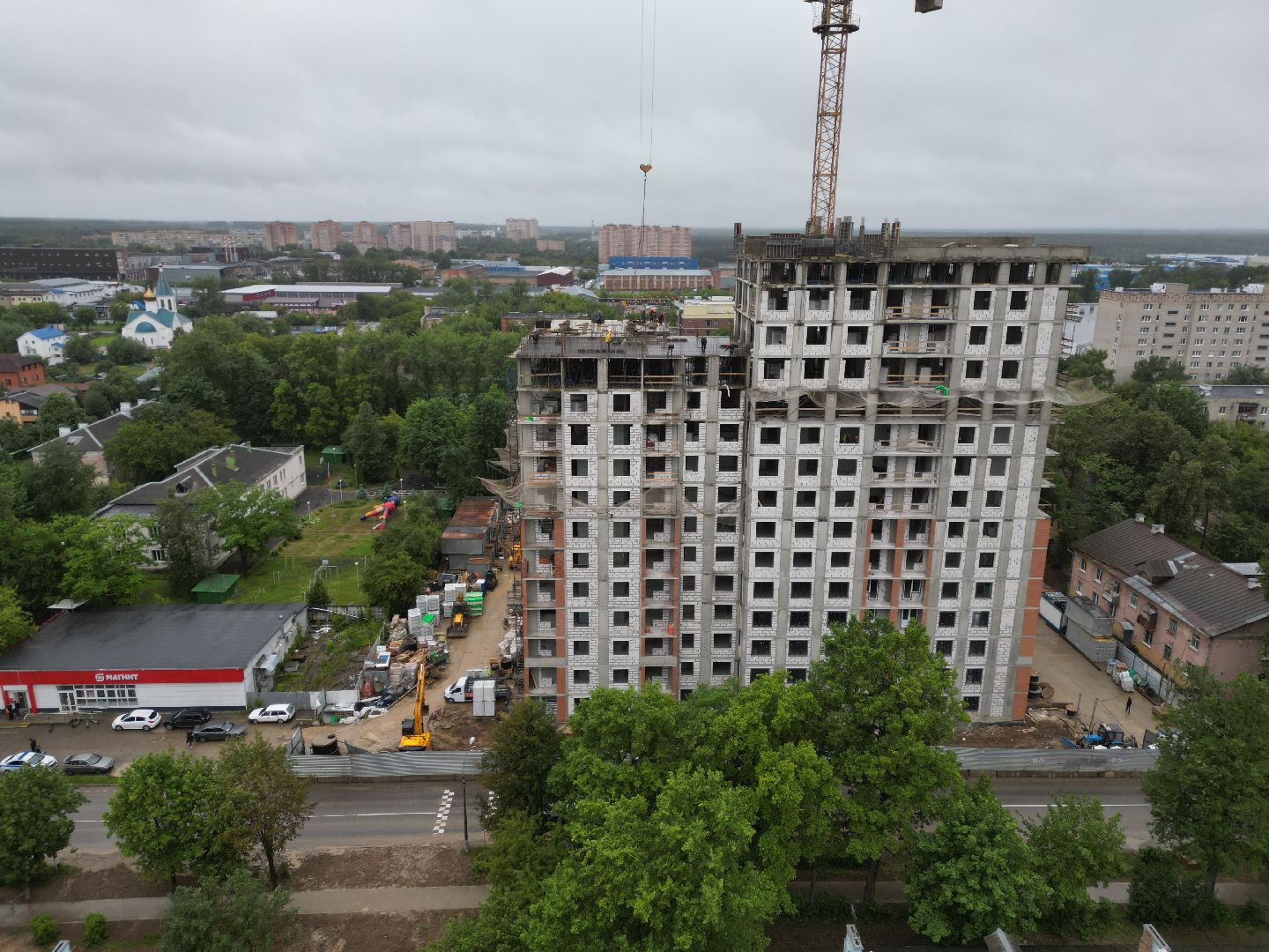 видео с коптера, дом для переселенцев подольск, переселение жителей из аварийного жилья,
