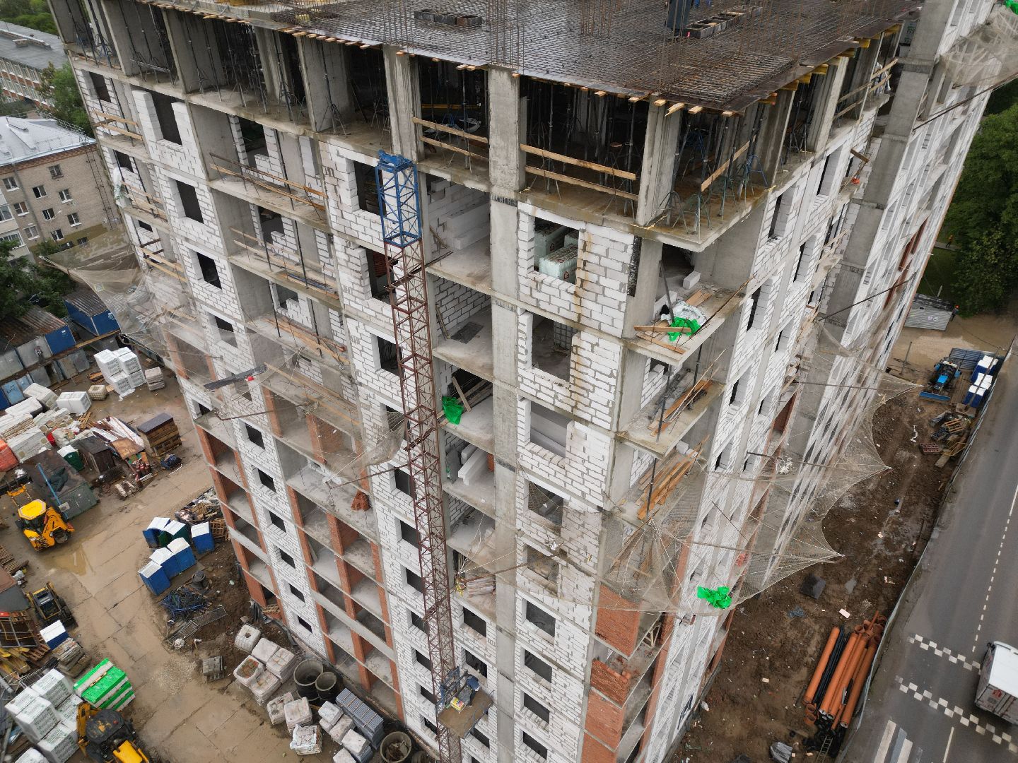 видео с коптера, дом для переселенцев подольск, переселение жителей из аварийного жилья,