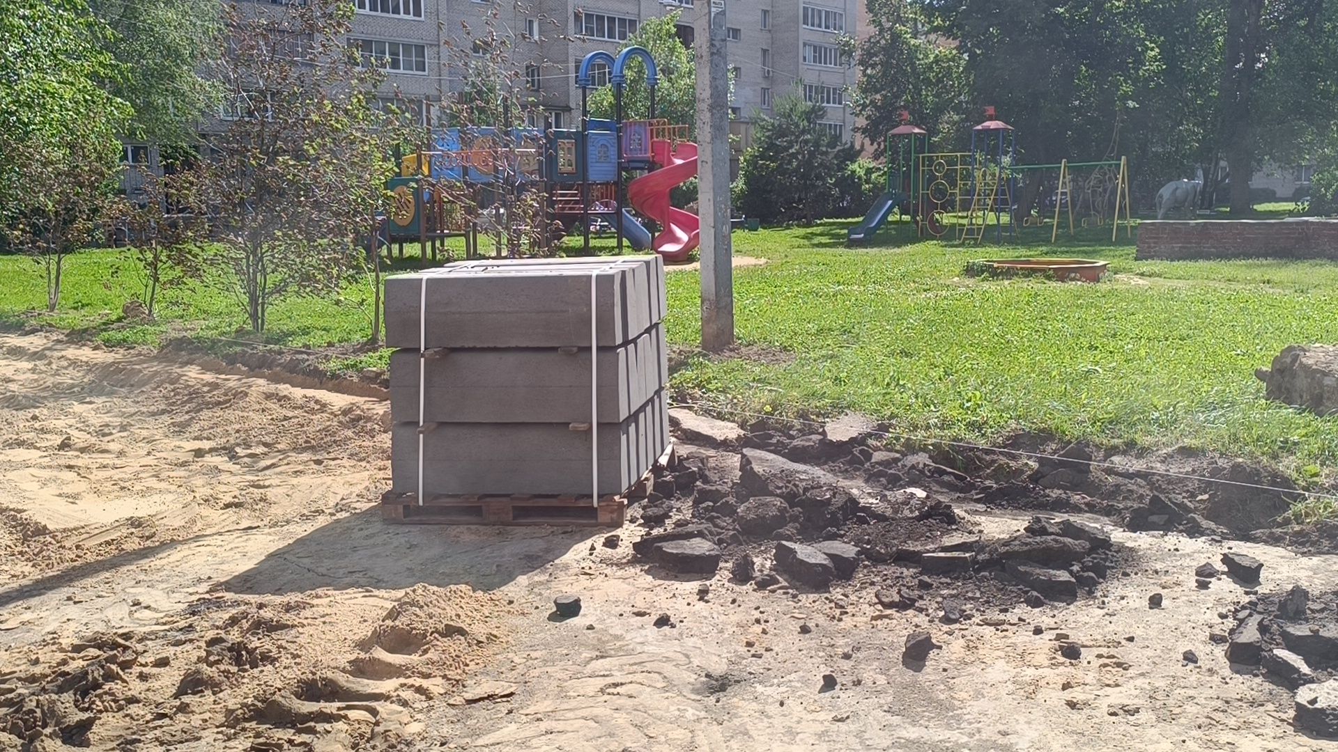 благоустройство, двор, лобня,