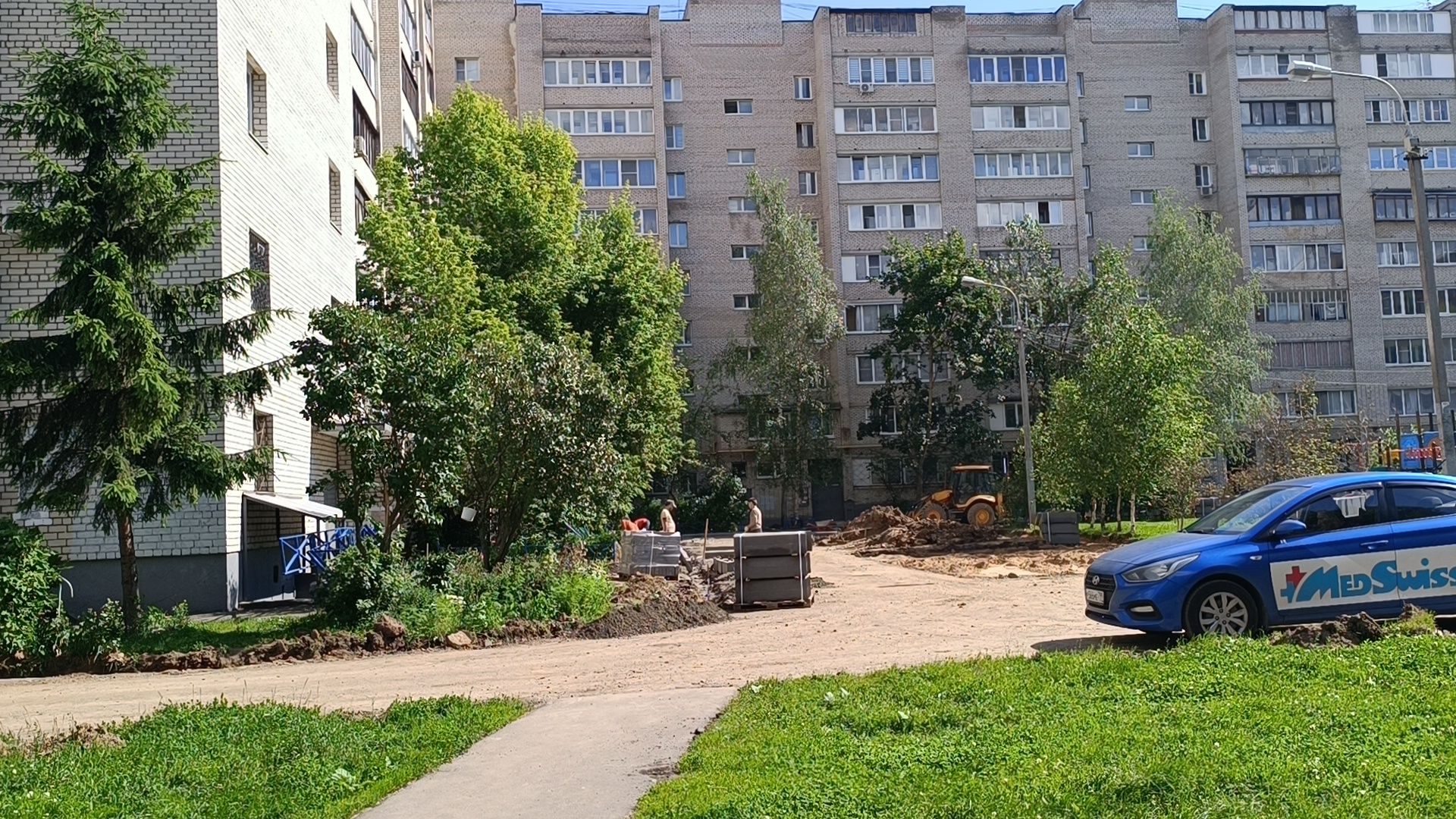 благоустройство, двор, лобня,