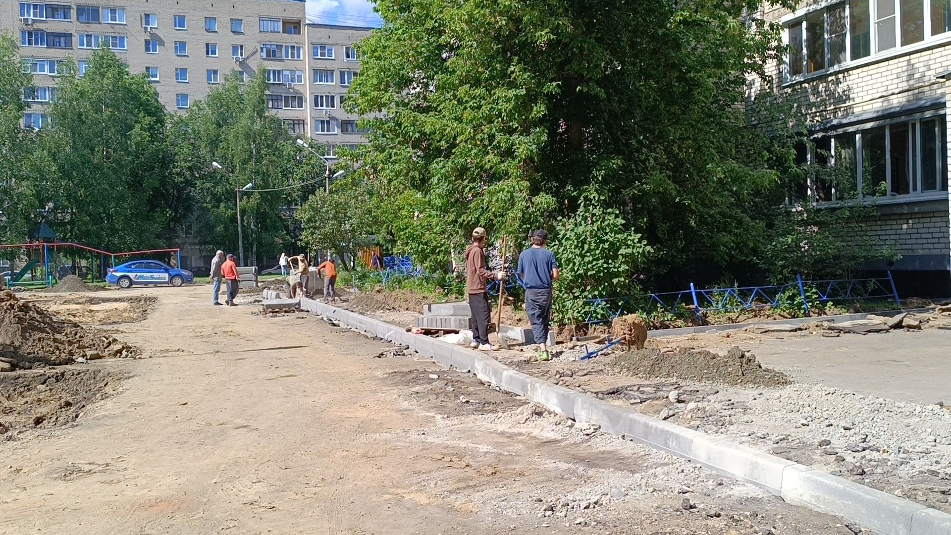 благоустройство, двор, лобня,