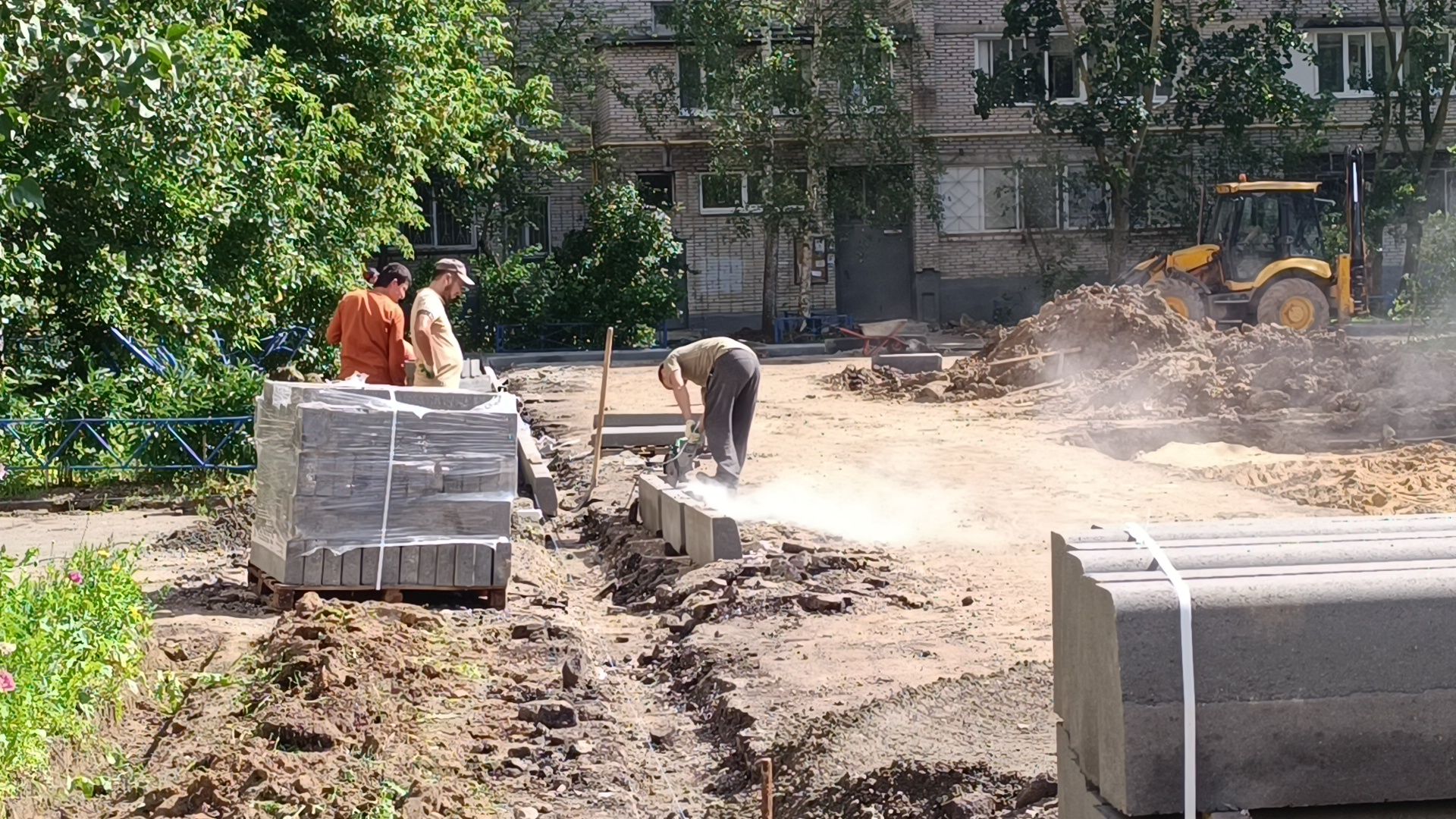 благоустройство, двор, лобня,