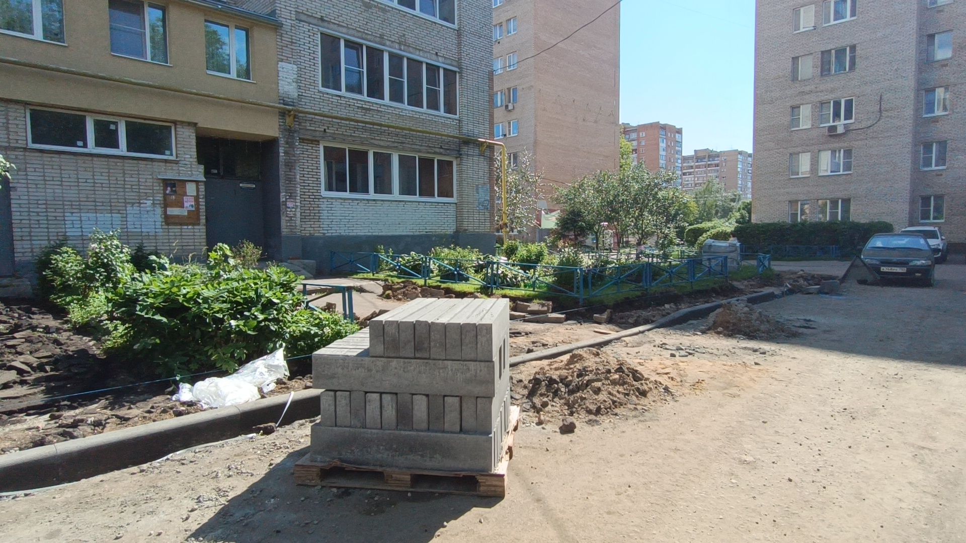 благоустройство, двор, лобня,