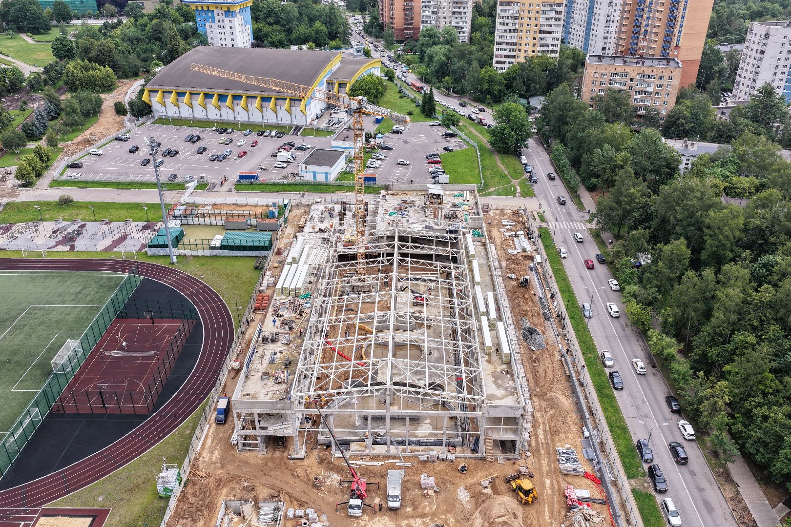 видео с коптера, акватермальный комплекс в одинцове,