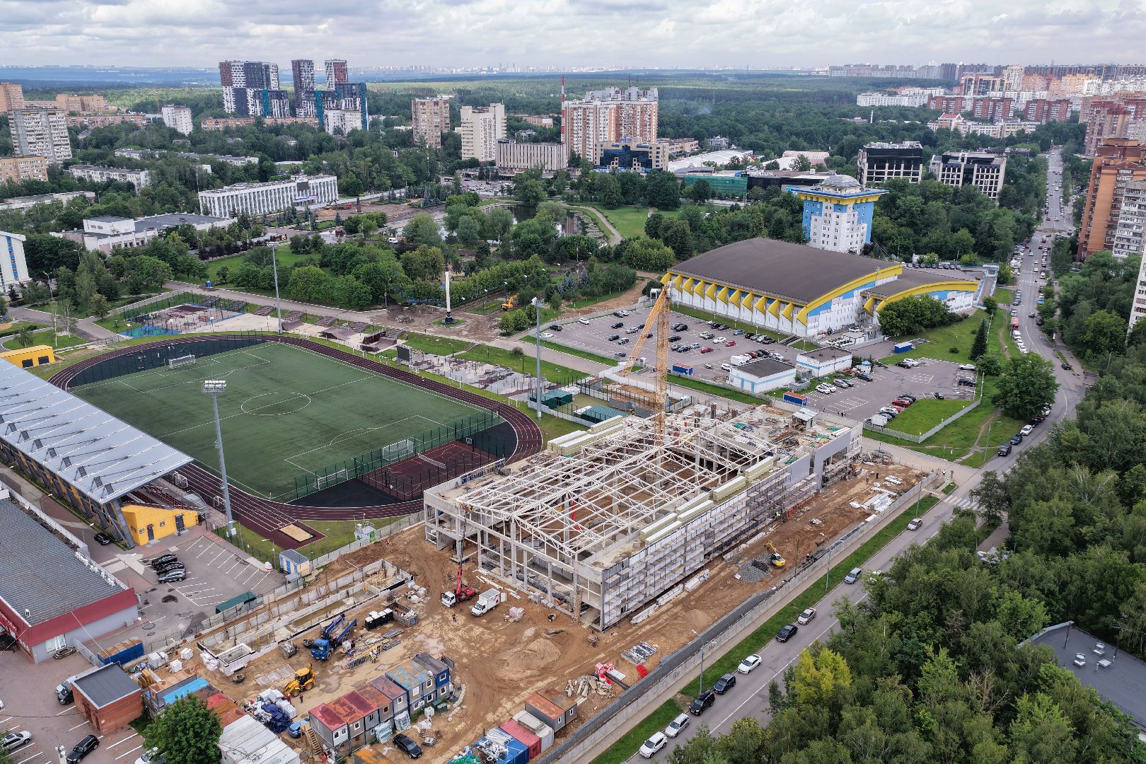 видео с коптера, акватермальный комплекс в одинцове,