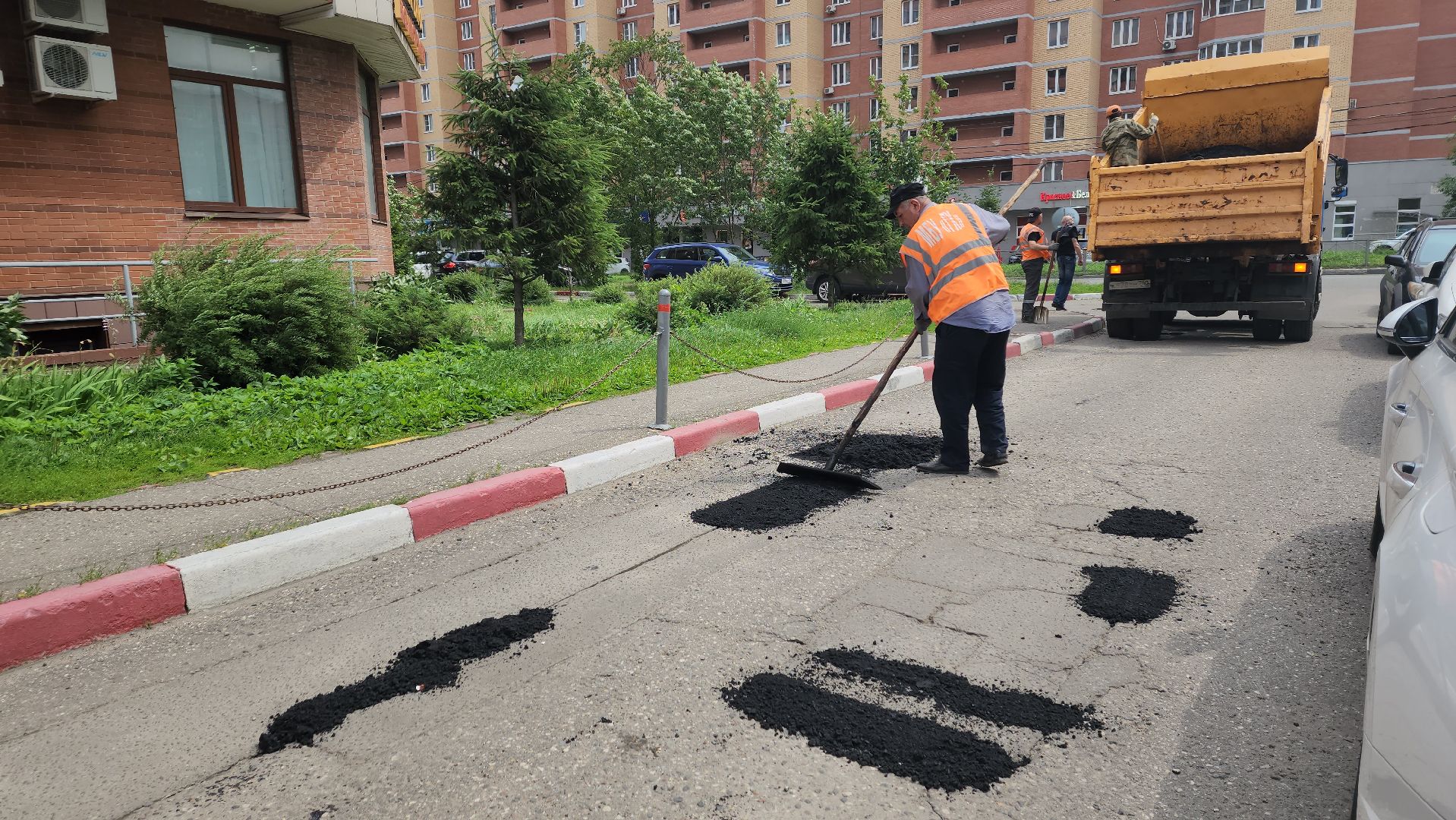 ивантеевка, вертикалки, ямочный ремонт, коммунальная служба,асфальтирование дворов,рабочие,добродел,жкх,благоустройство,