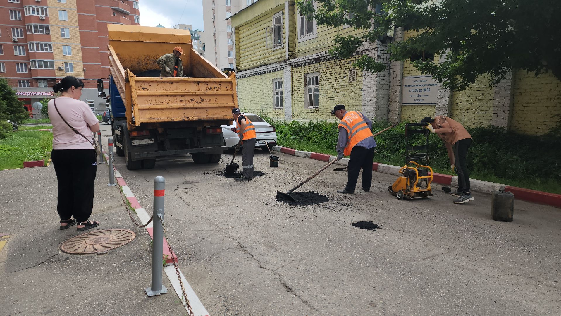 ивантеевка, вертикалки, ямочный ремонт, коммунальная служба,асфальтирование дворов,рабочие,добродел,жкх,благоустройство,