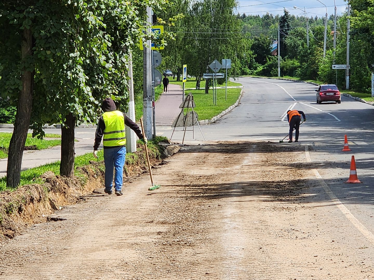 чехов, улица мира, дорожный ремонт , капремонт проезжей части , новые бордюры, автостоянки, парковочные карманы , тротуары, обновление, госпрограмма московской области, развитие дорожной инфраструктуры,