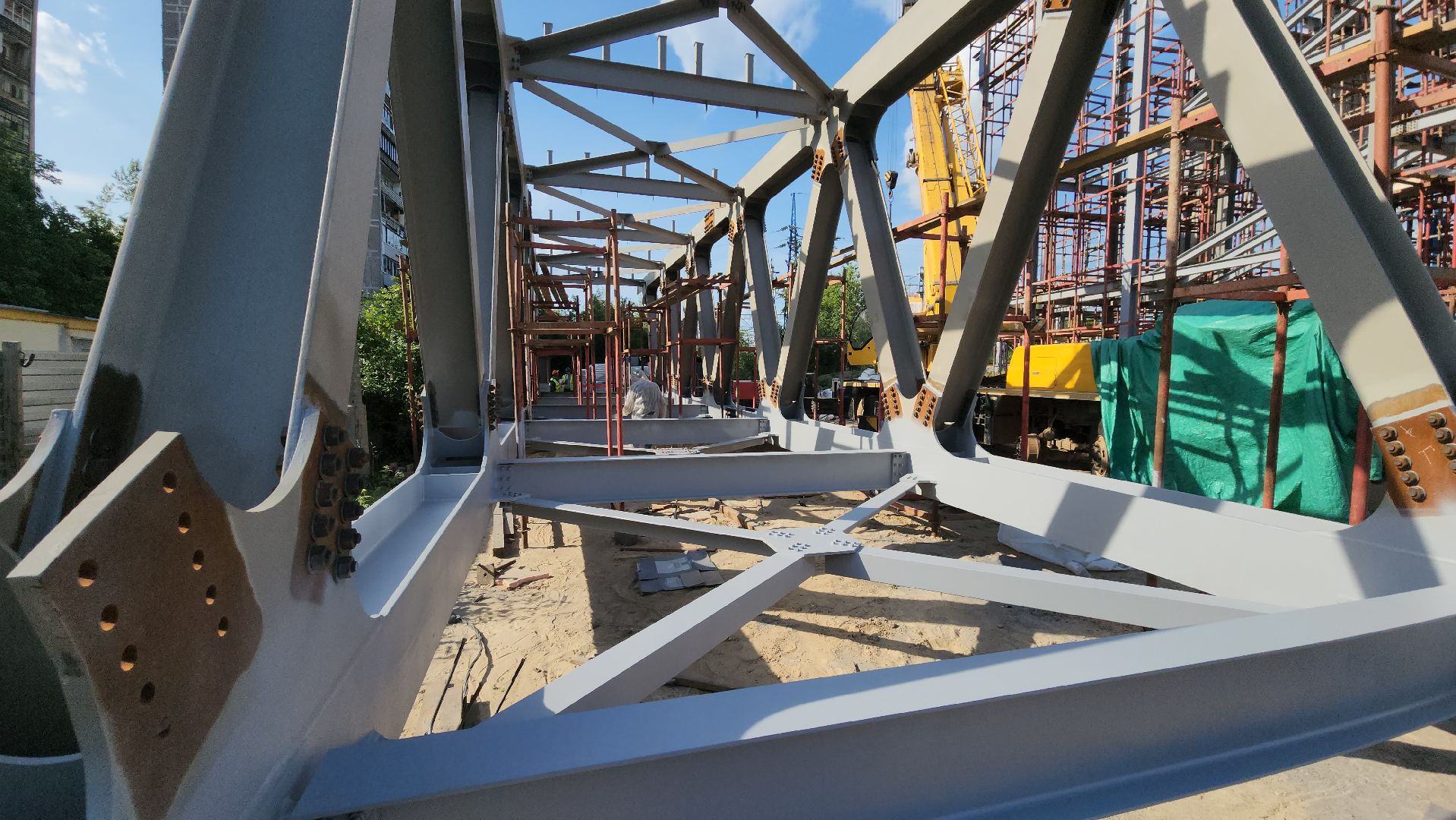 Эмаль, Покраска , надземный переход, Лобня,