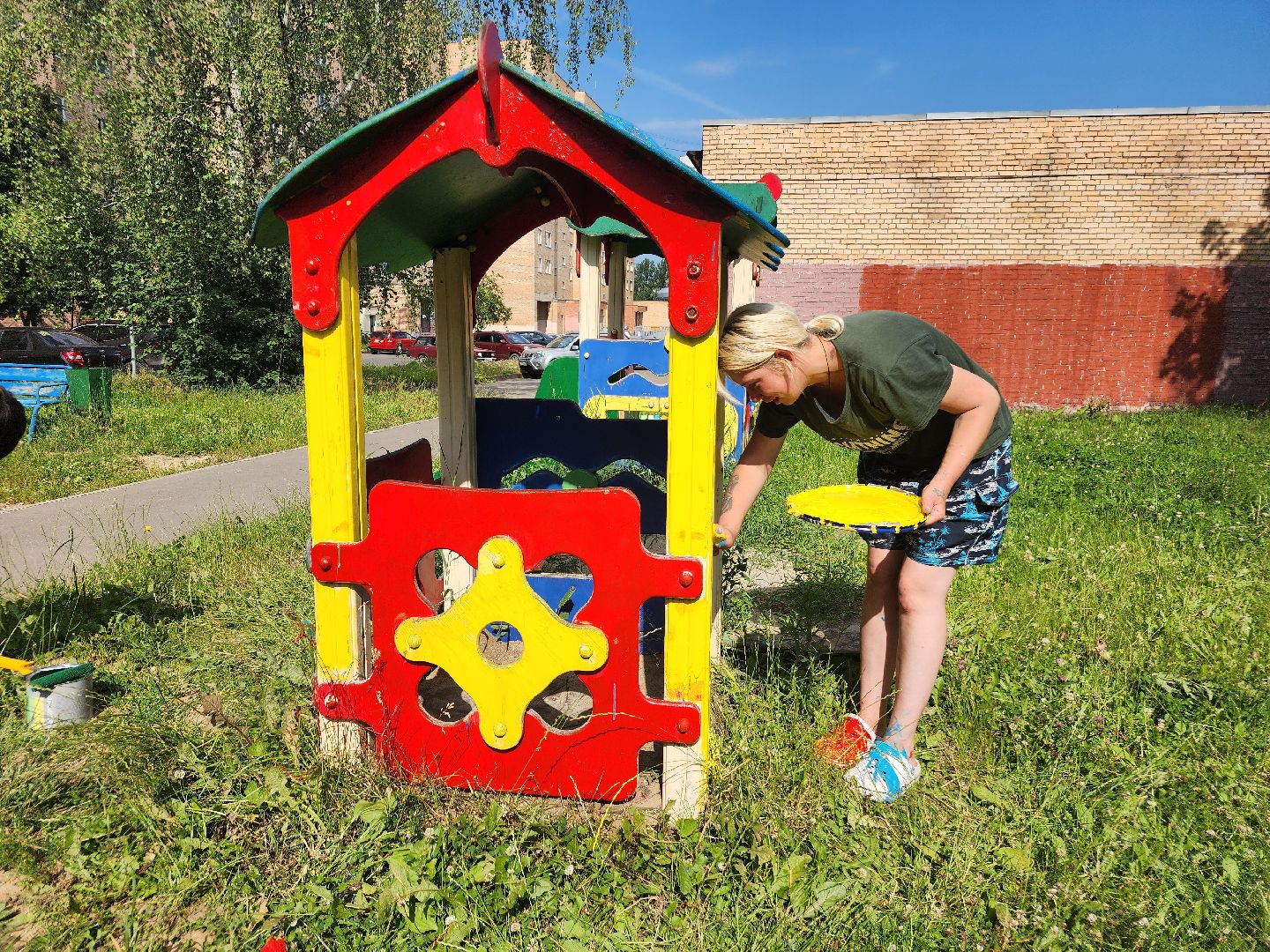 фрязино, благоустройство, покраска детских игровых площадок,
