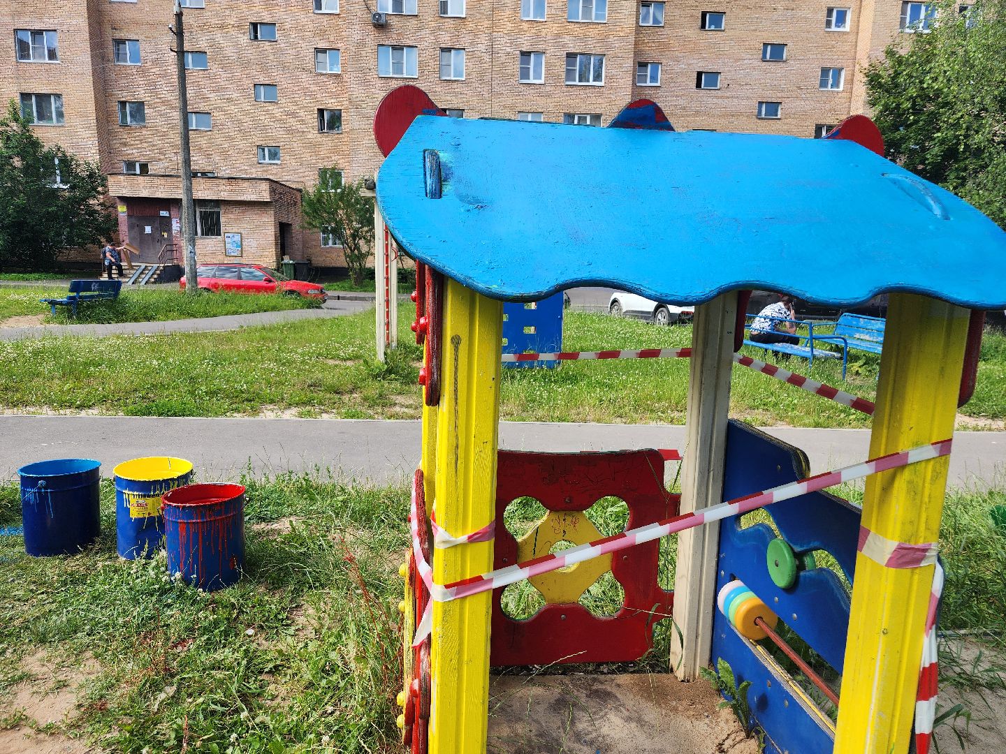 фрязино, благоустройство, покраска детских игровых площадок,