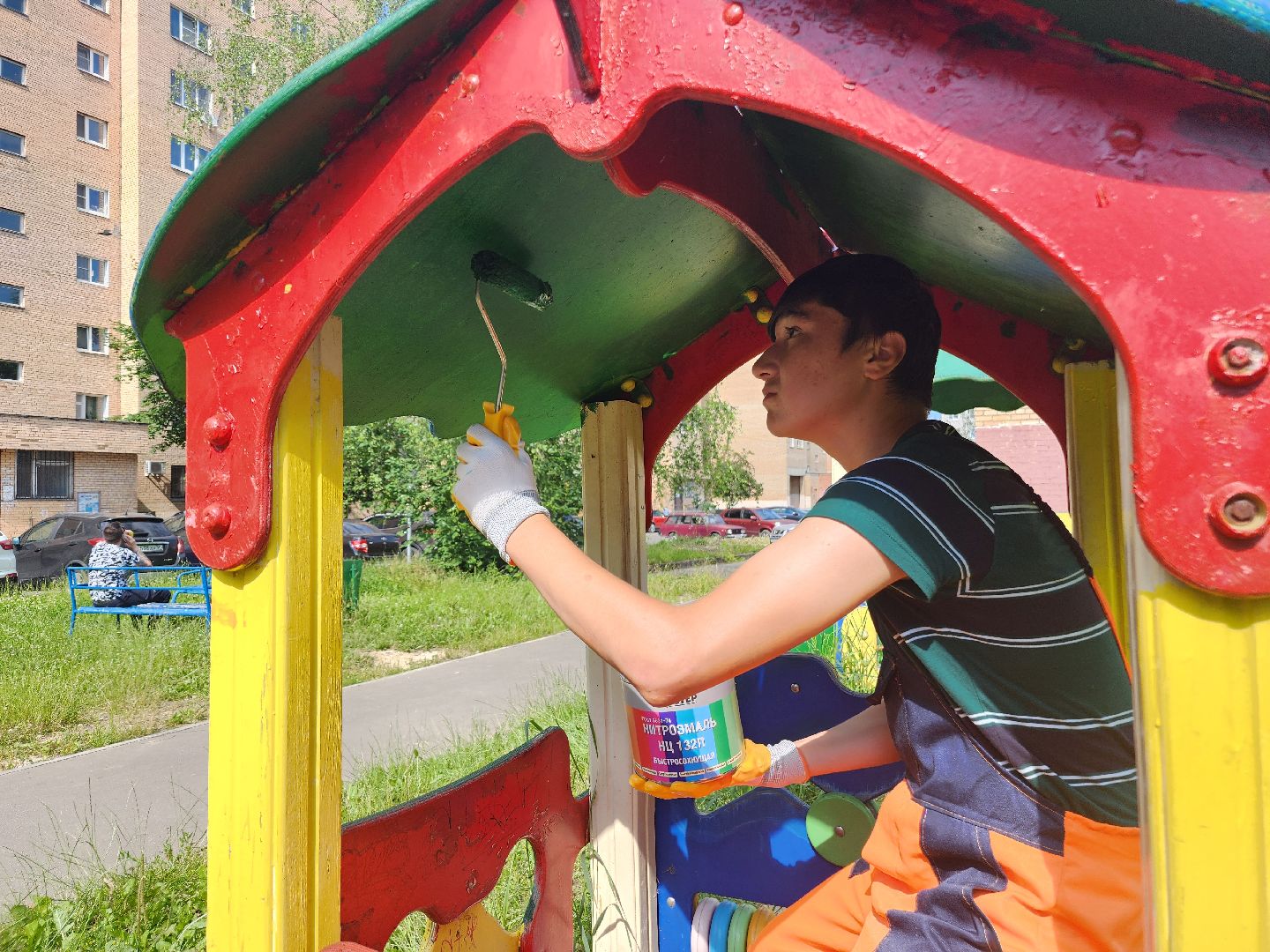 фрязино, благоустройство, покраска детских игровых площадок,