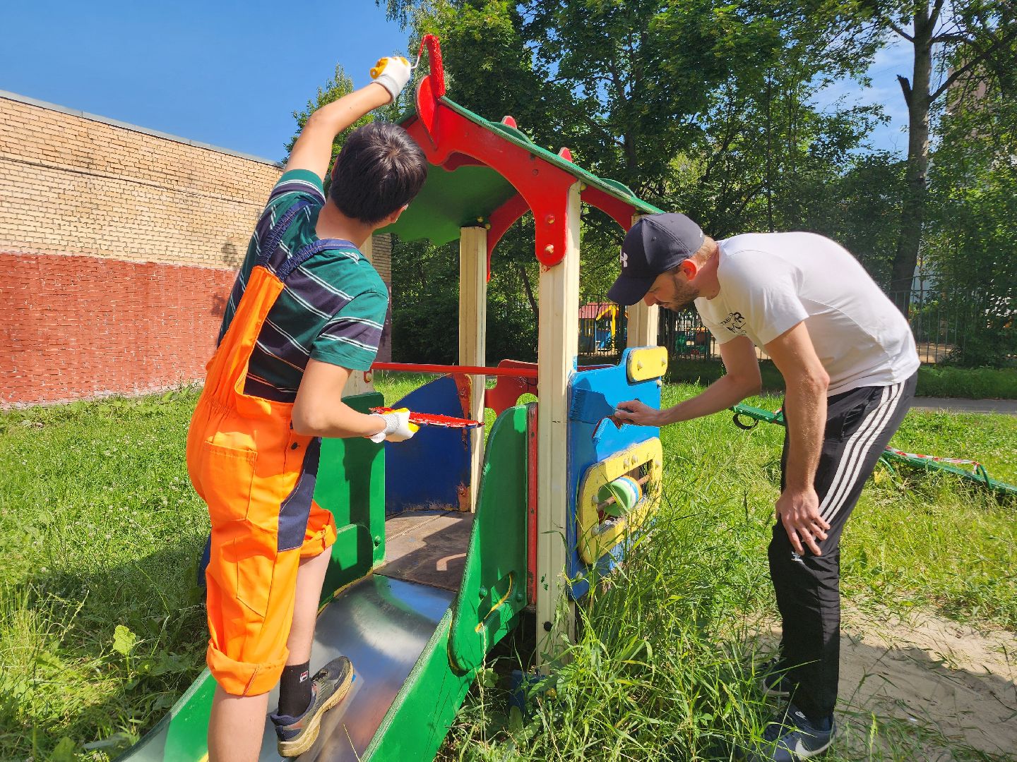 фрязино, благоустройство, покраска детских игровых площадок,