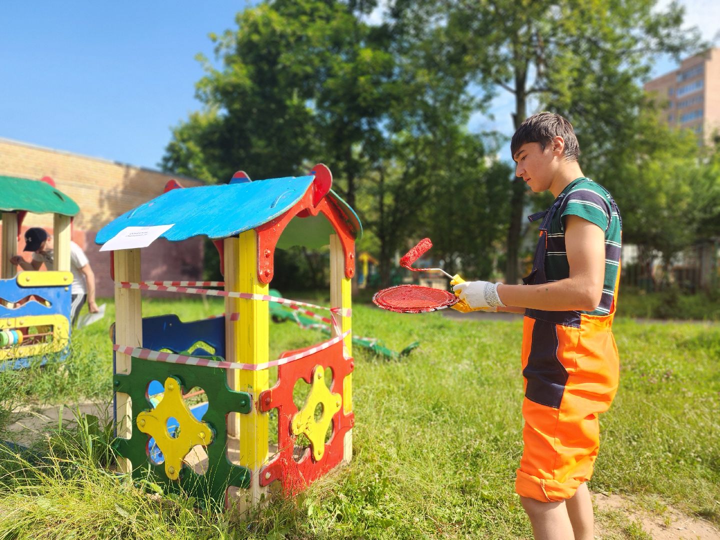 фрязино, благоустройство, покраска детских игровых площадок,