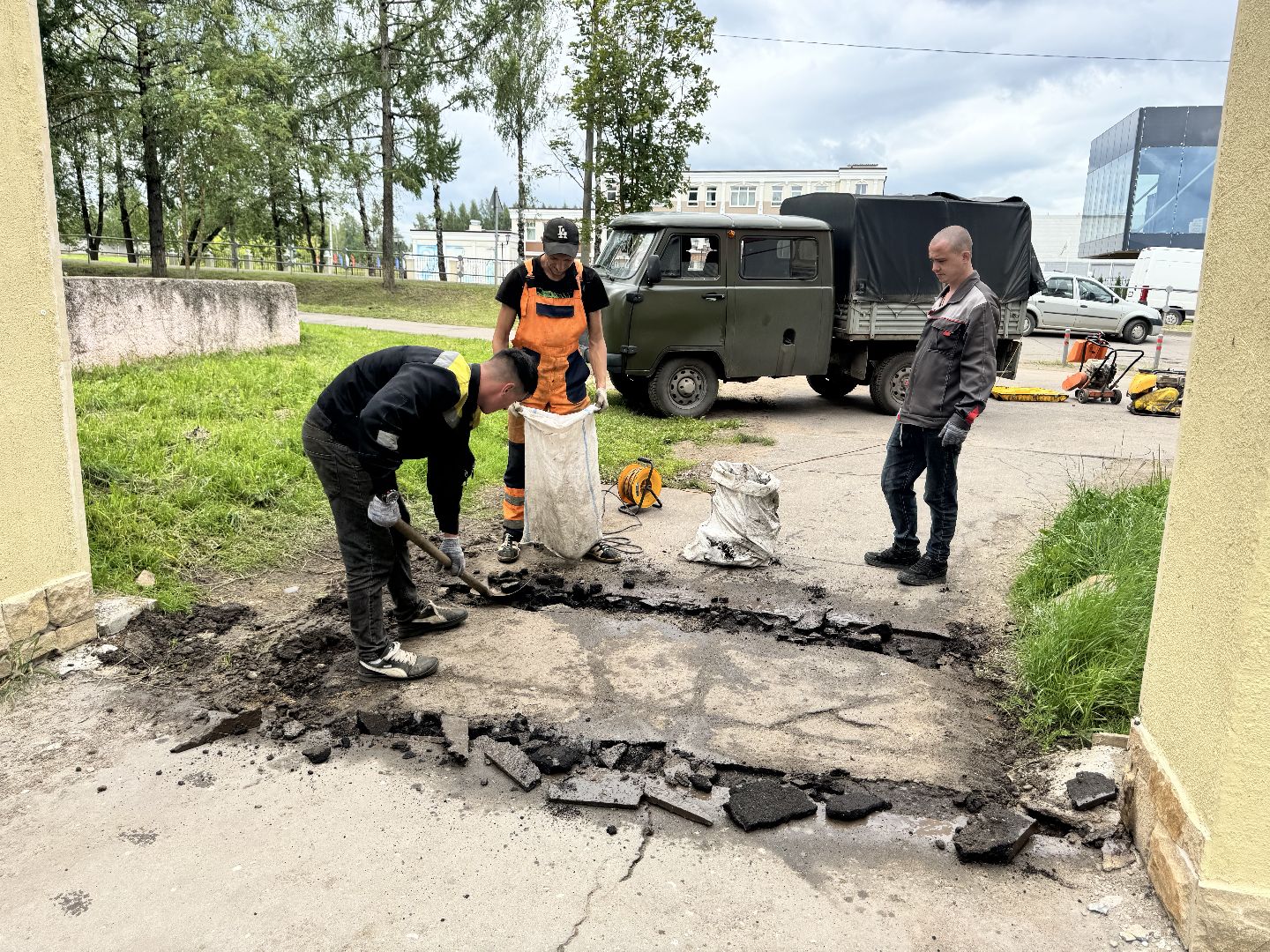 шаховская, ремонт дороги, ямочный ремон,