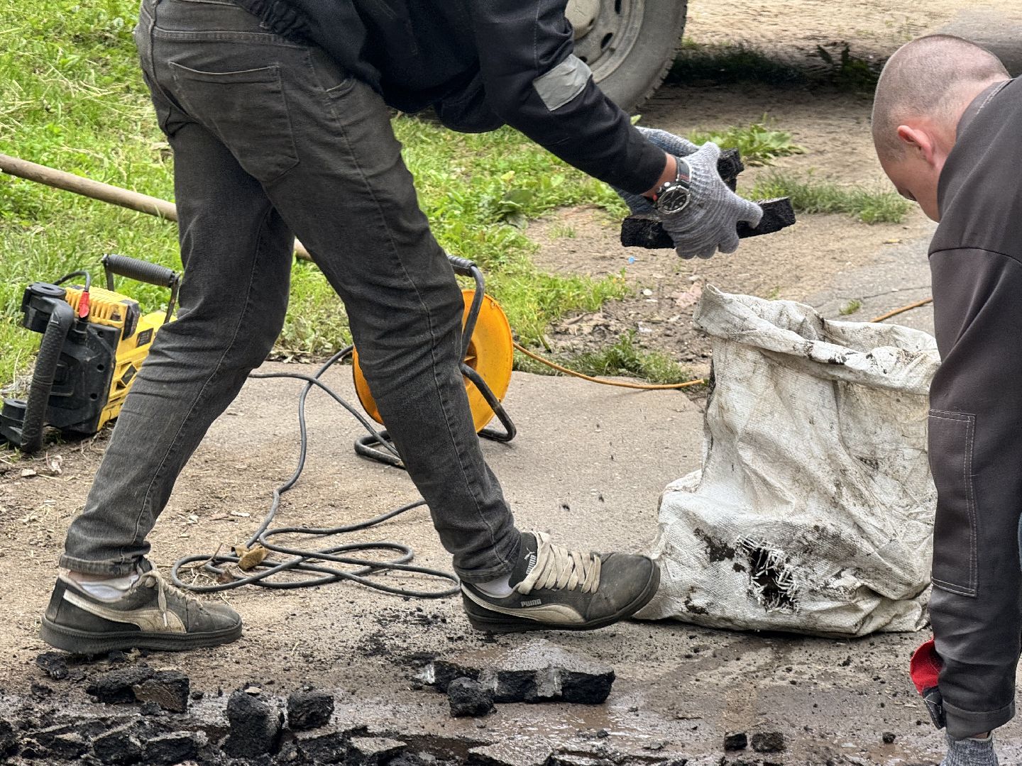 шаховская, ремонт дороги, ямочный ремон,
