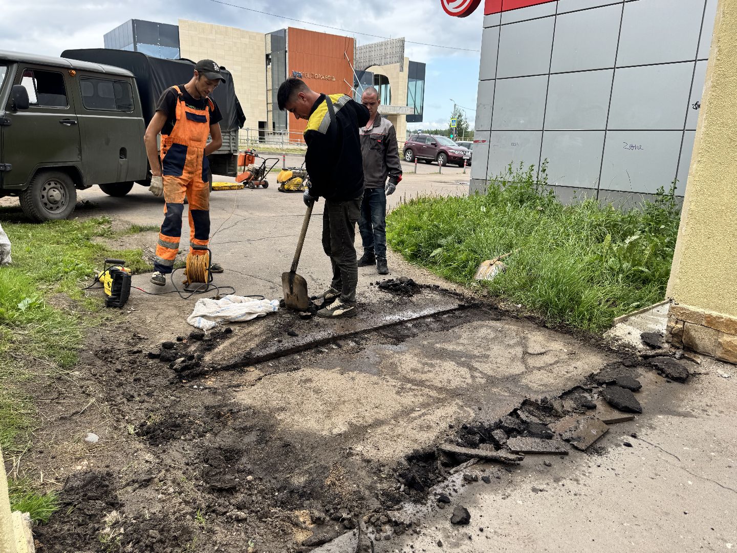 шаховская, ремонт дороги, ямочный ремон,