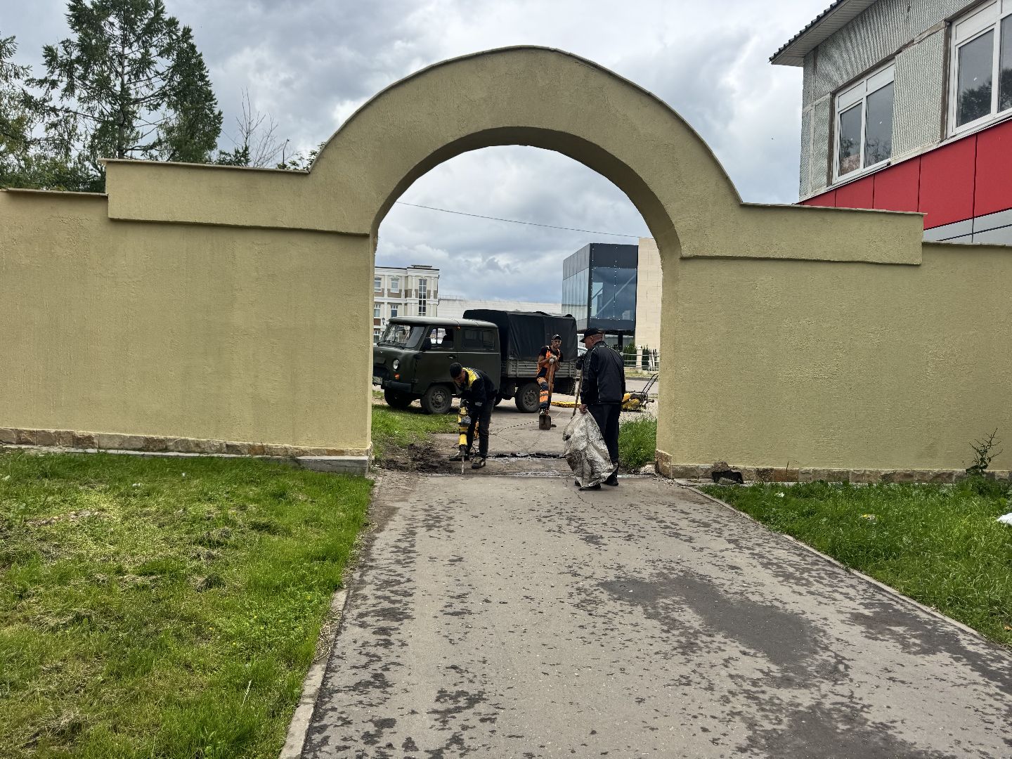 шаховская, ремонт дороги, ямочный ремон,