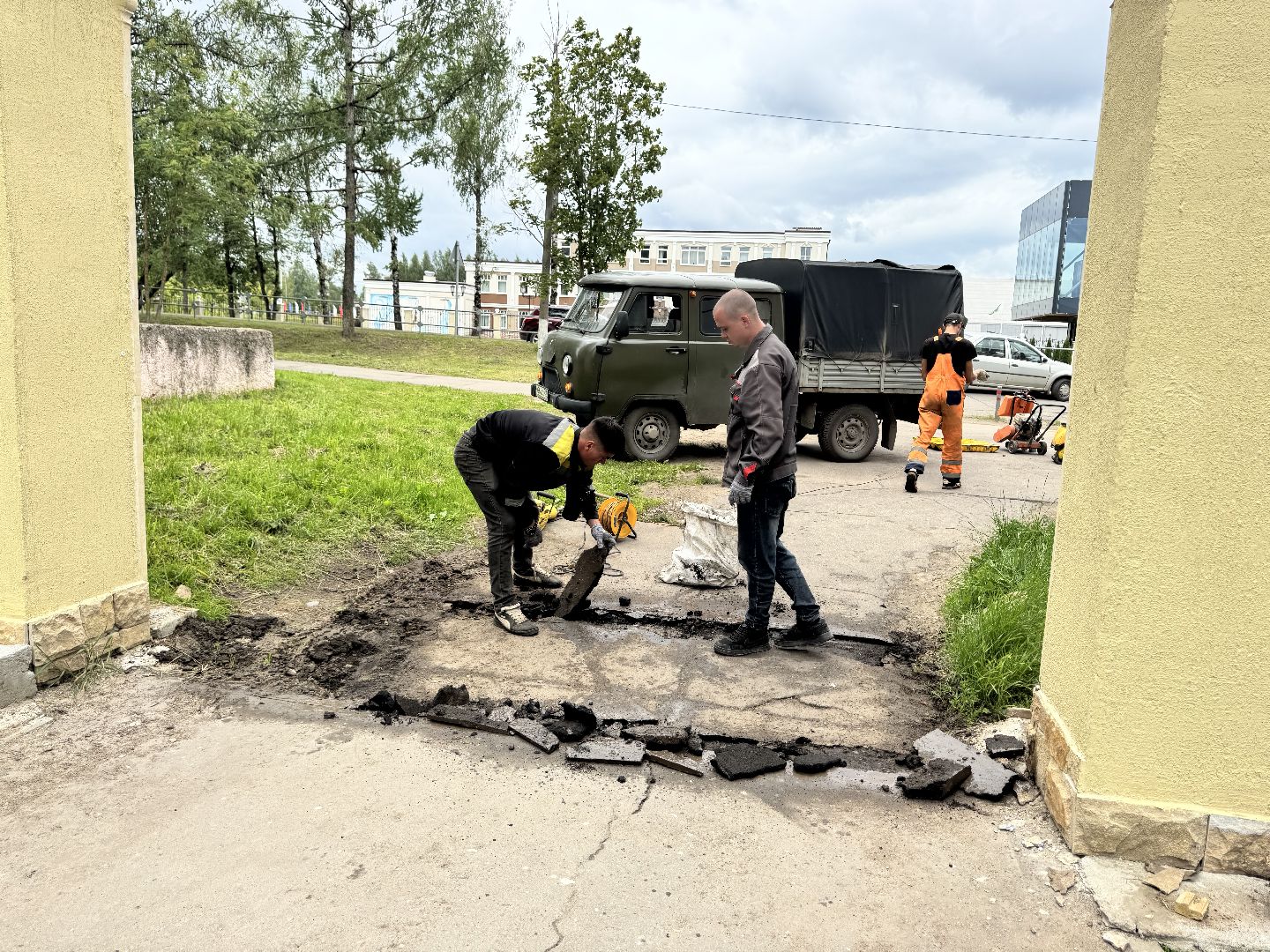 шаховская, ремонт дороги, ямочный ремон,