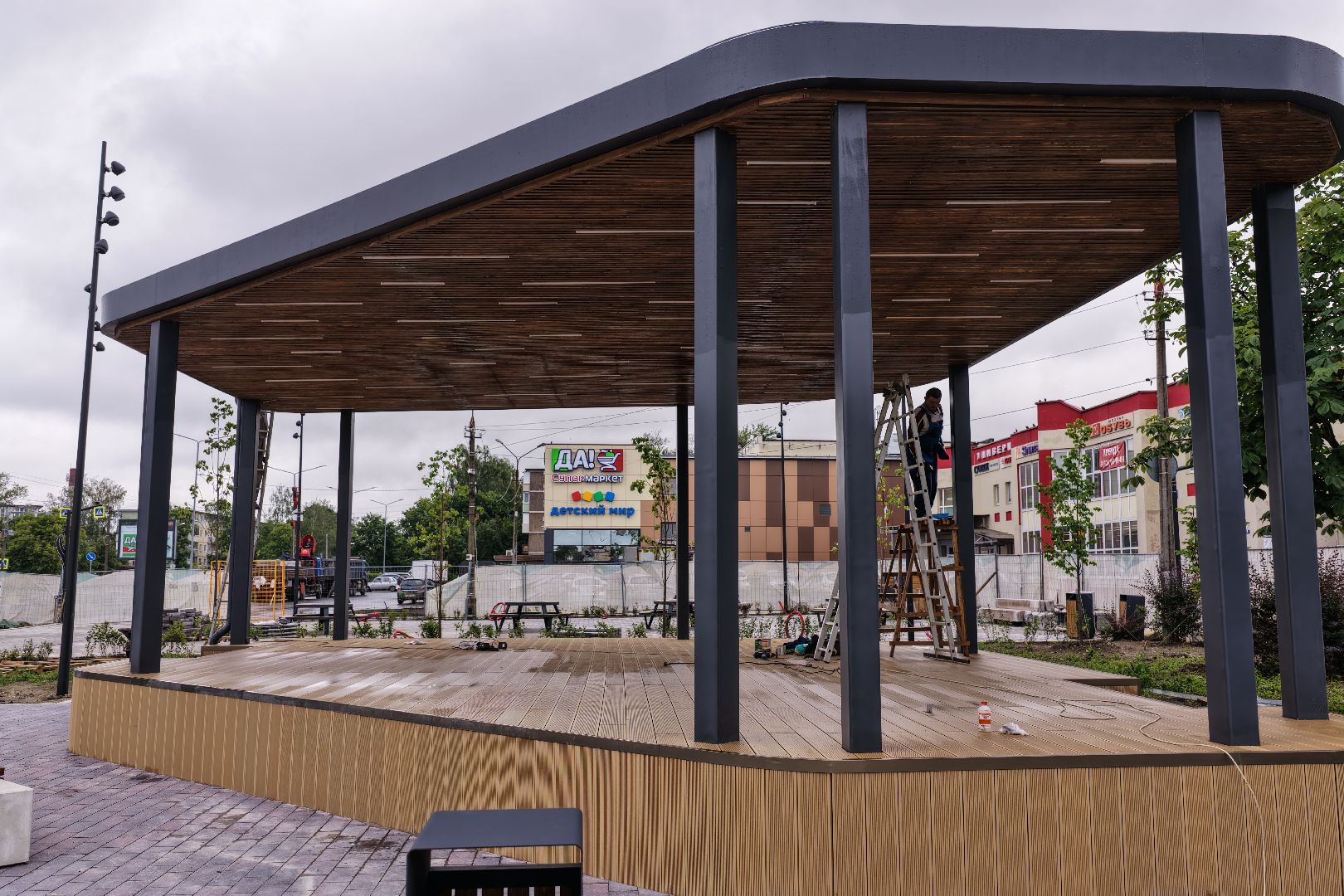 видео с коптера, Сквер 60 лет Победы в Егорьевске, благоустройство в егорьевске,