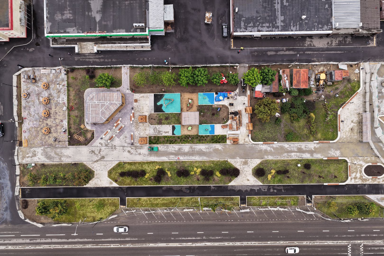 видео с коптера, Сквер 60 лет Победы в Егорьевске, благоустройство в егорьевске,