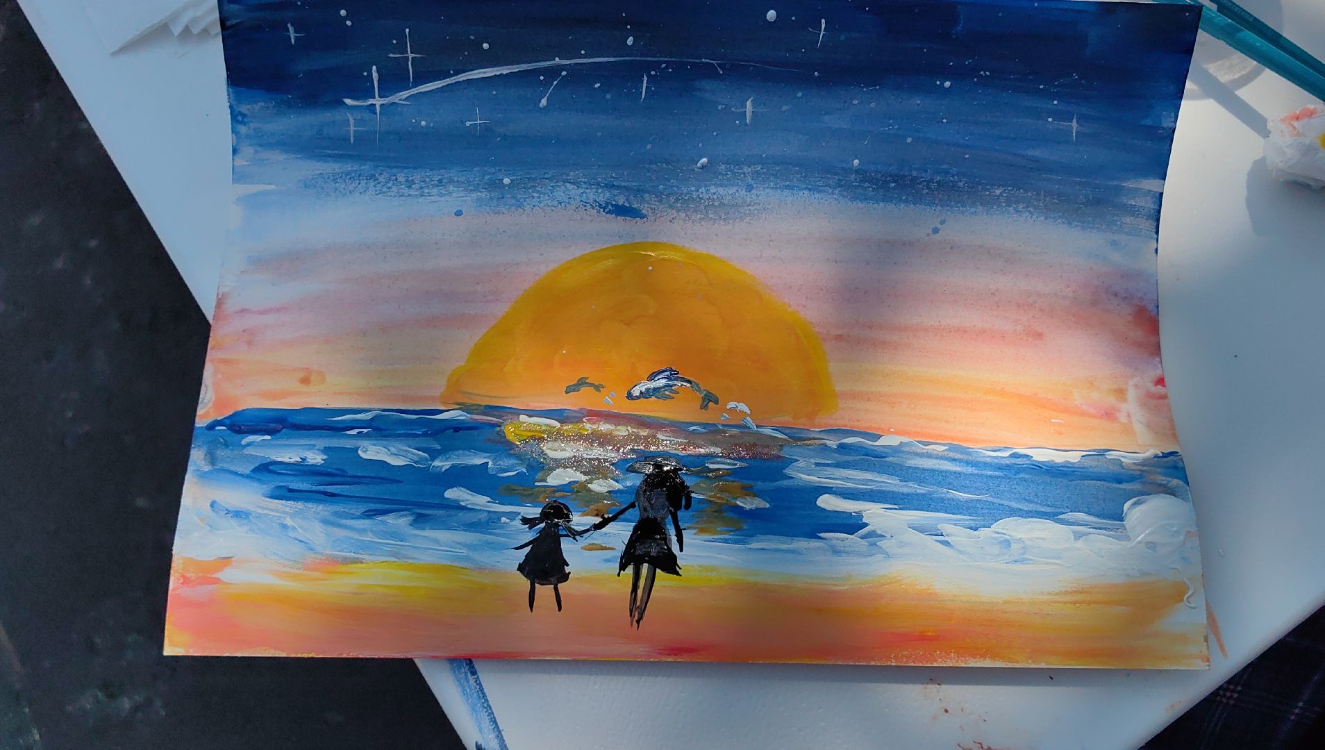 состязания, парк, квест, рисунки, мелки, семья,