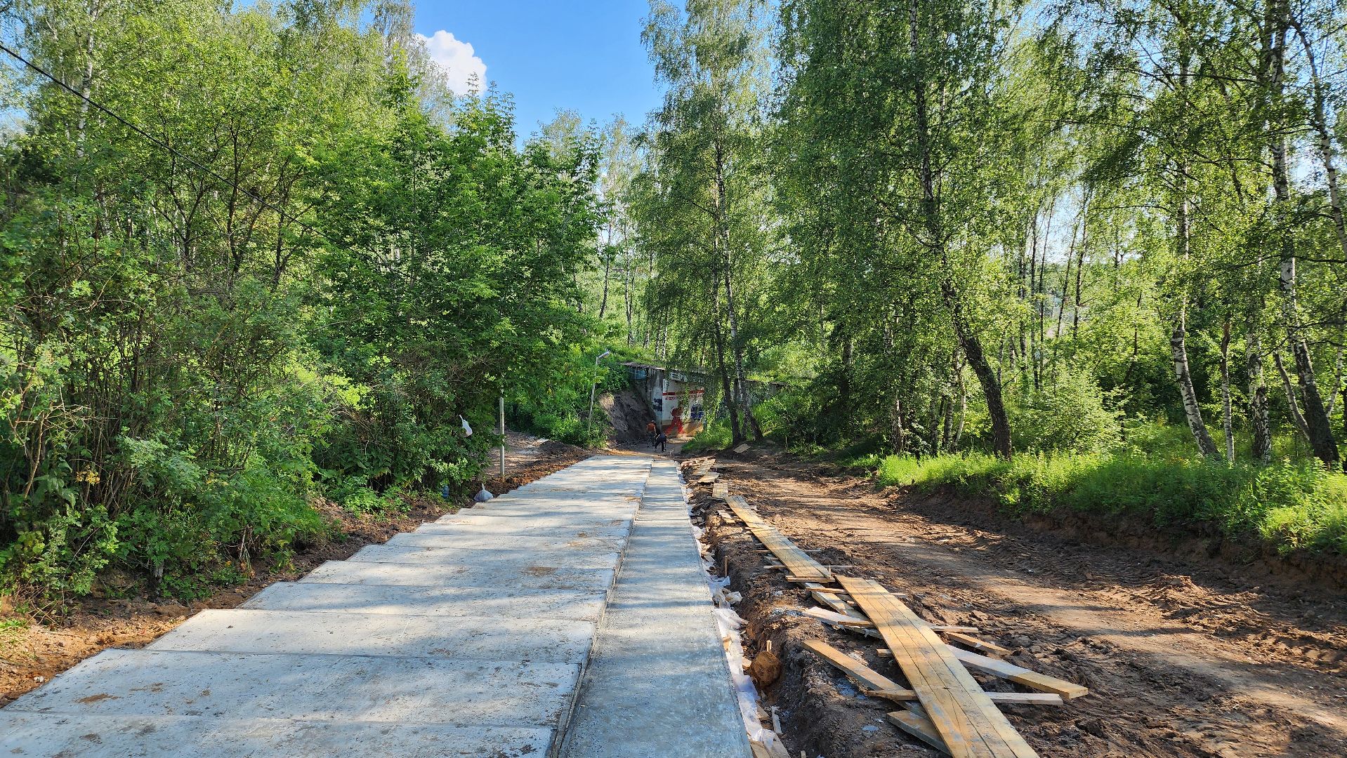 кашира, тротуар, пешеходная дорога, тесна, железная дорога, строительство, ремонт, благоустройство,